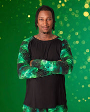 Wicked Cute | Green Galaxy Elixir | Adult Bamboo Raglan Top