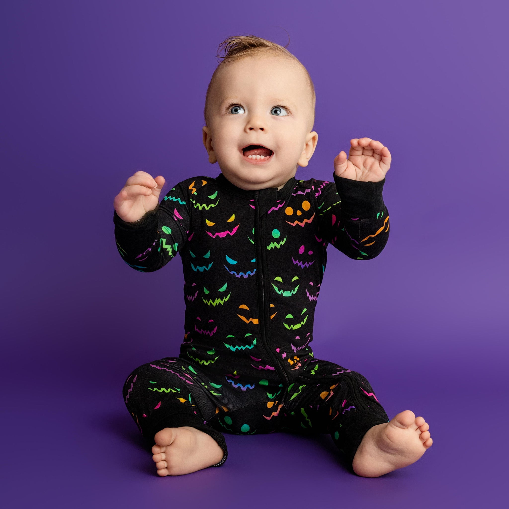 Halloween Night | Convertible Bamboo Zipper Baby Pajamas