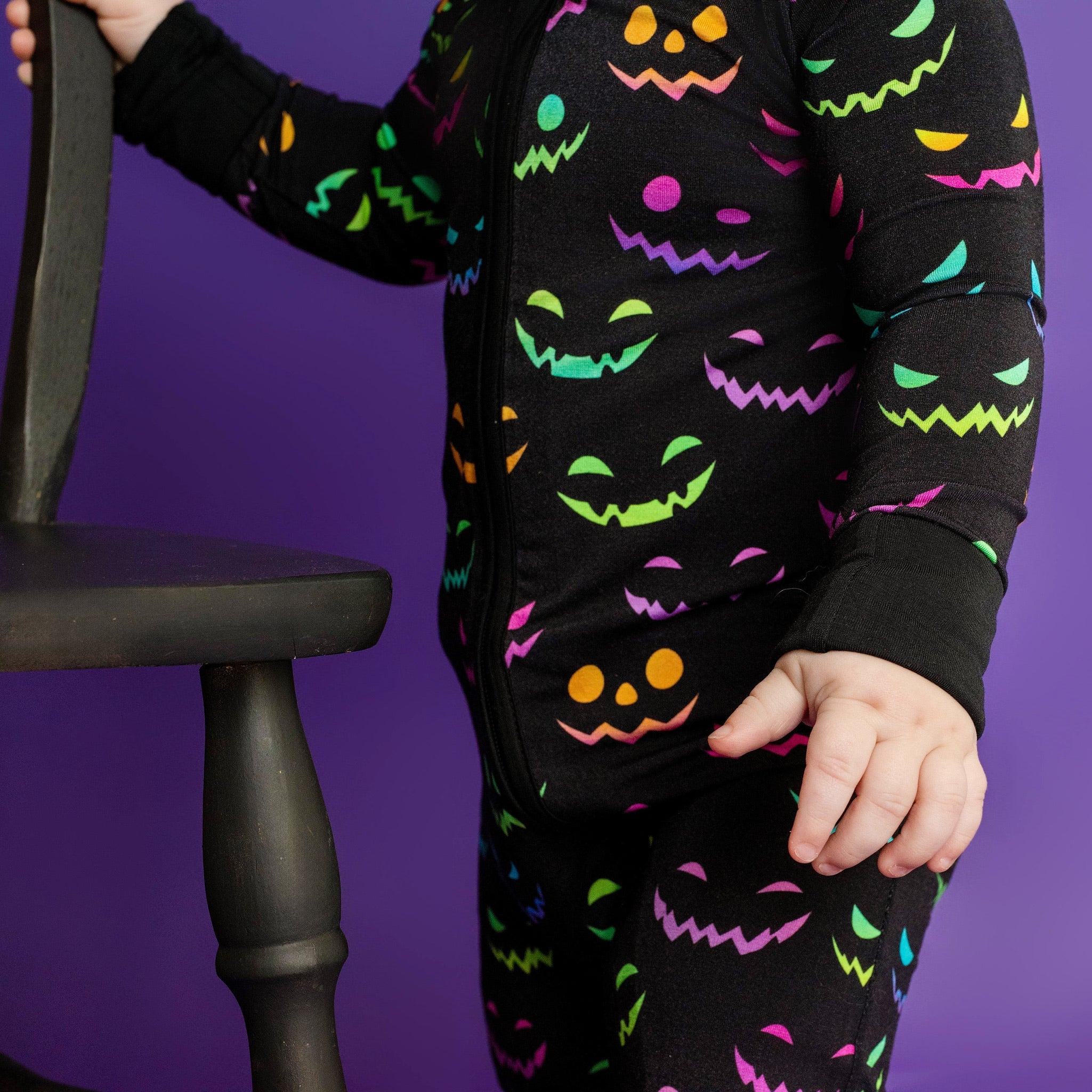 Halloween Night | Convertible Bamboo Zipper Baby Pajamas