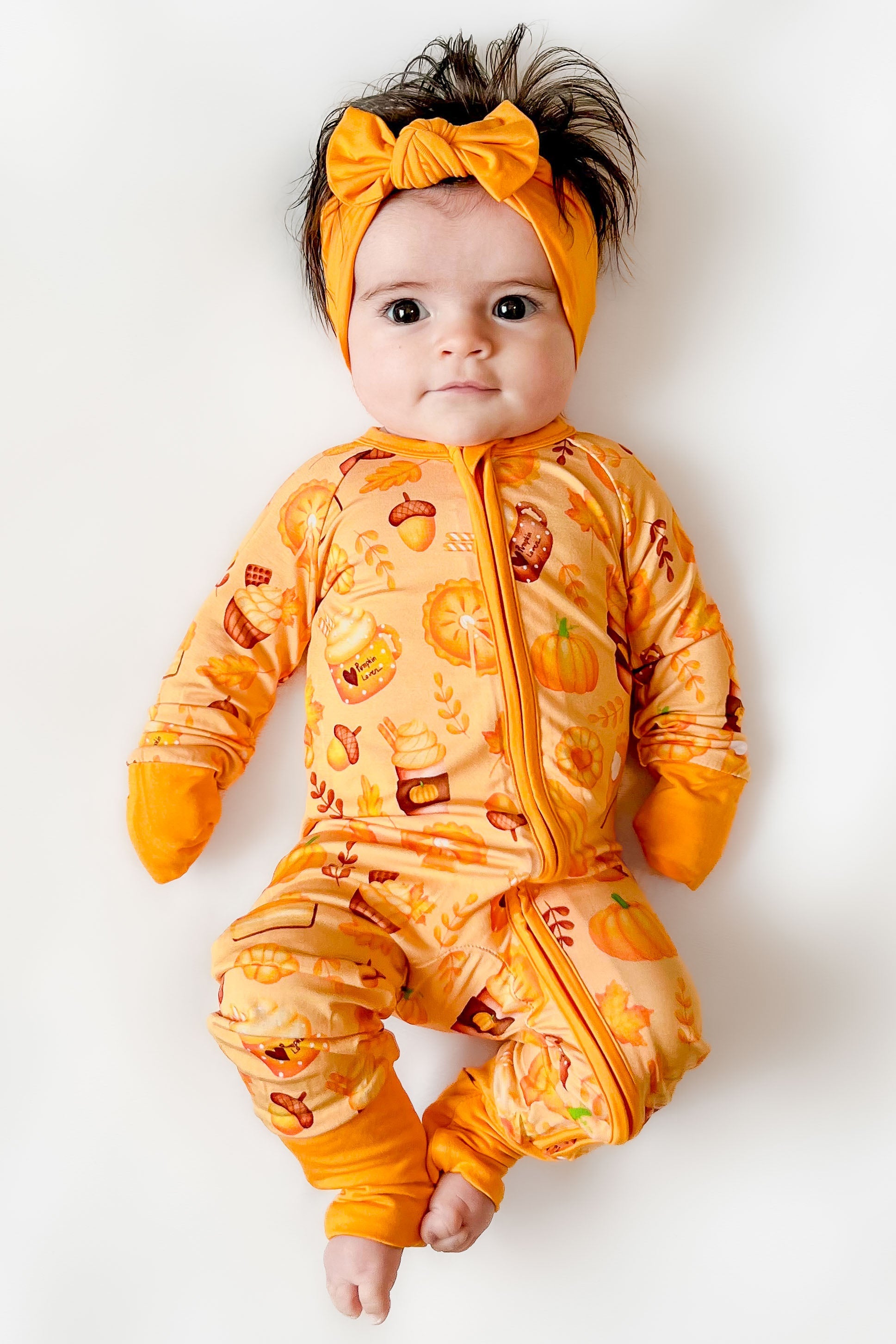 Pumpkin Lover | Convertible Bamboo Zipper Baby Pajamas