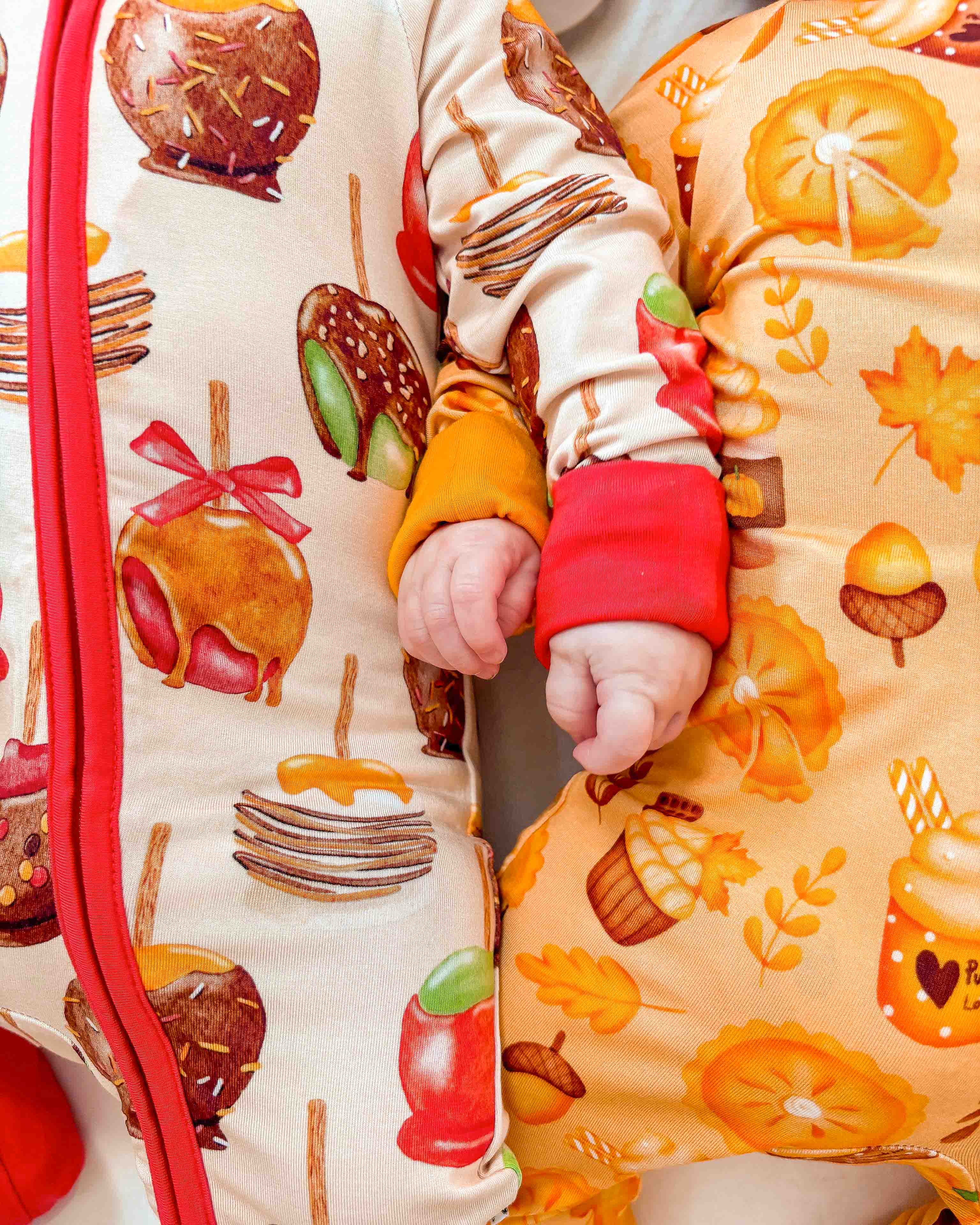 Candy Apples | Convertible Bamboo Zipper Baby Pajamas