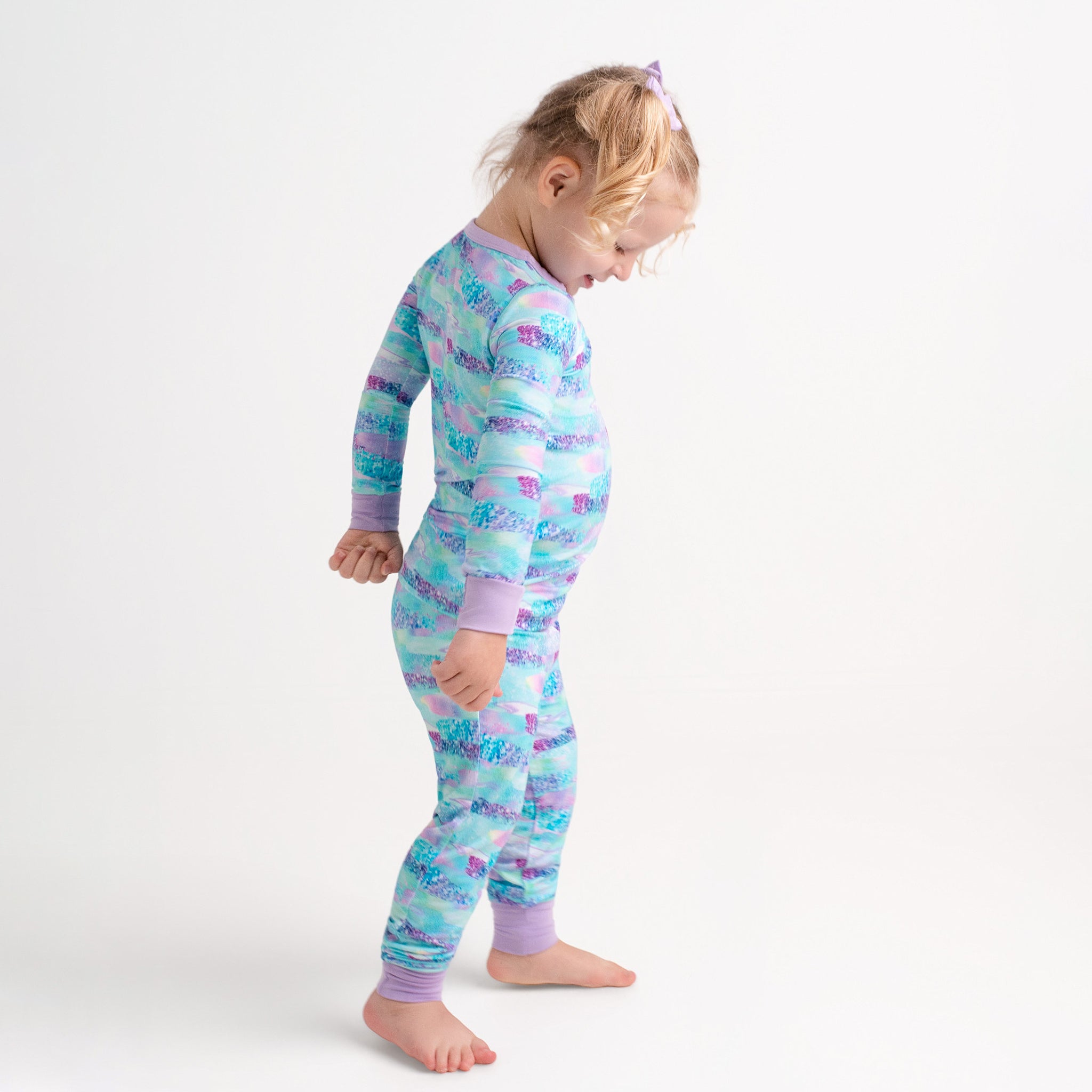 Mermaid Glitter | Two-piece Bamboo Long Sleeve Toddler & Kids Pajamas