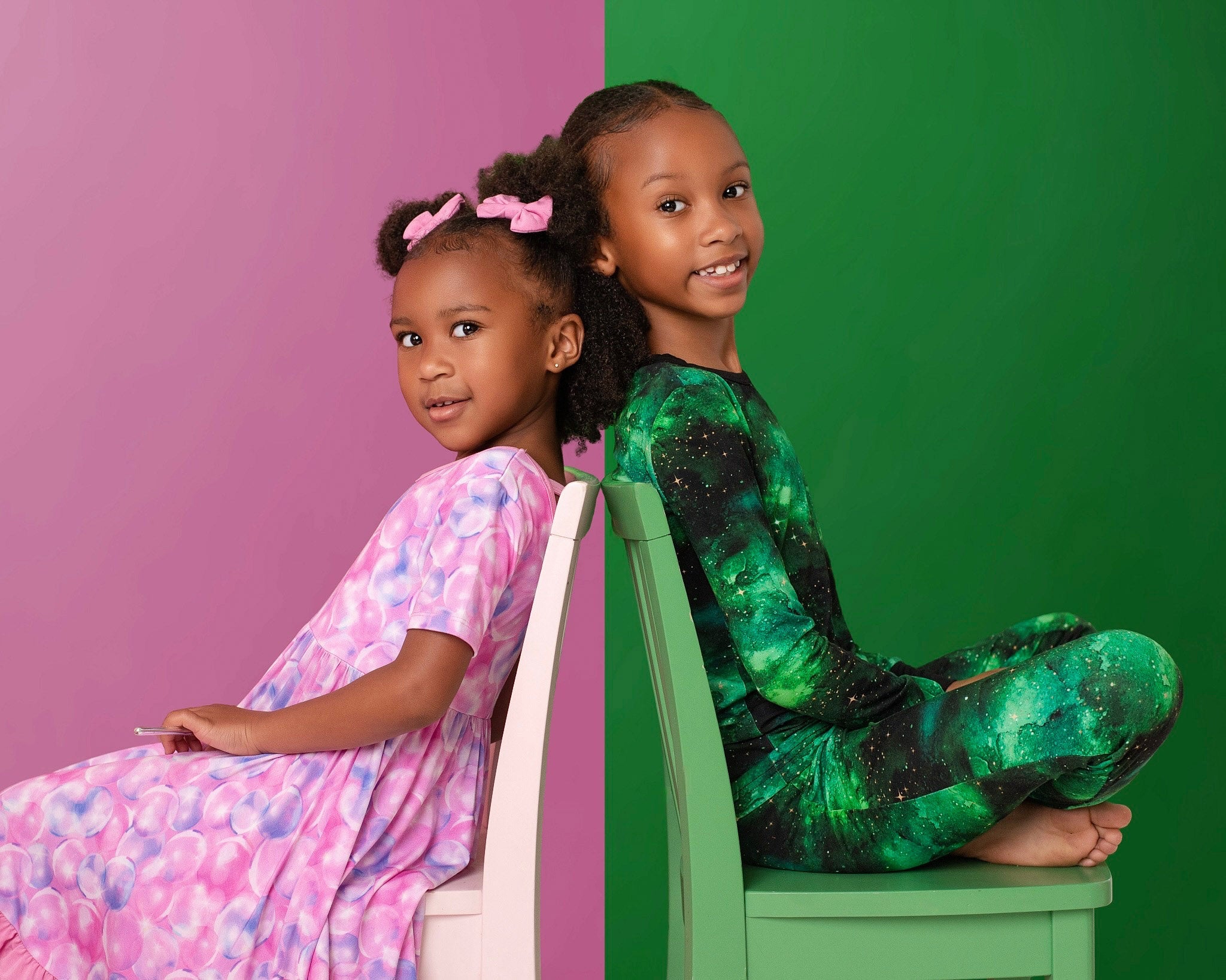 Wicked Cute | Bubbles | Bamboo Ruffle Twirl Dress & Shorts