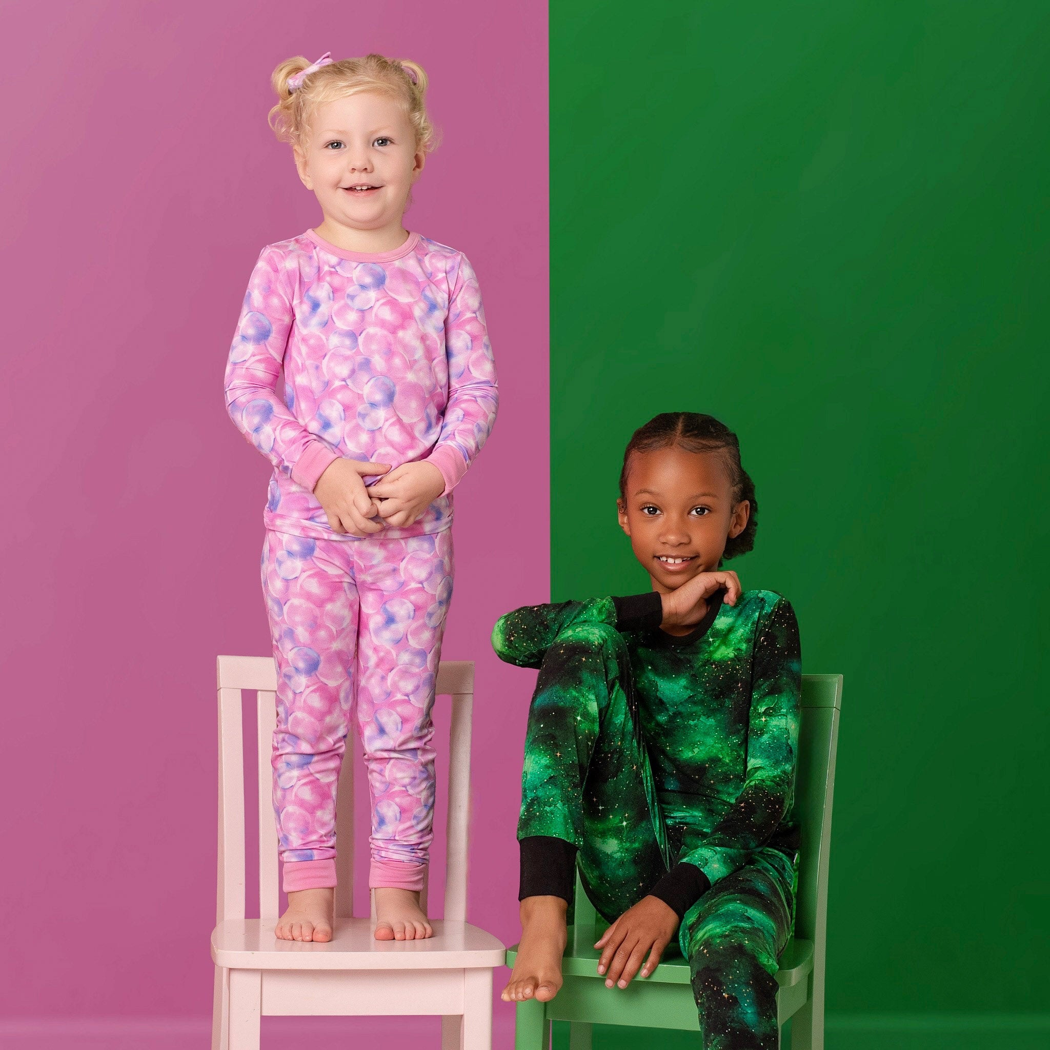 Wicked Cute | Green Galaxy Elixir | Bamboo Two-piece Pajamas