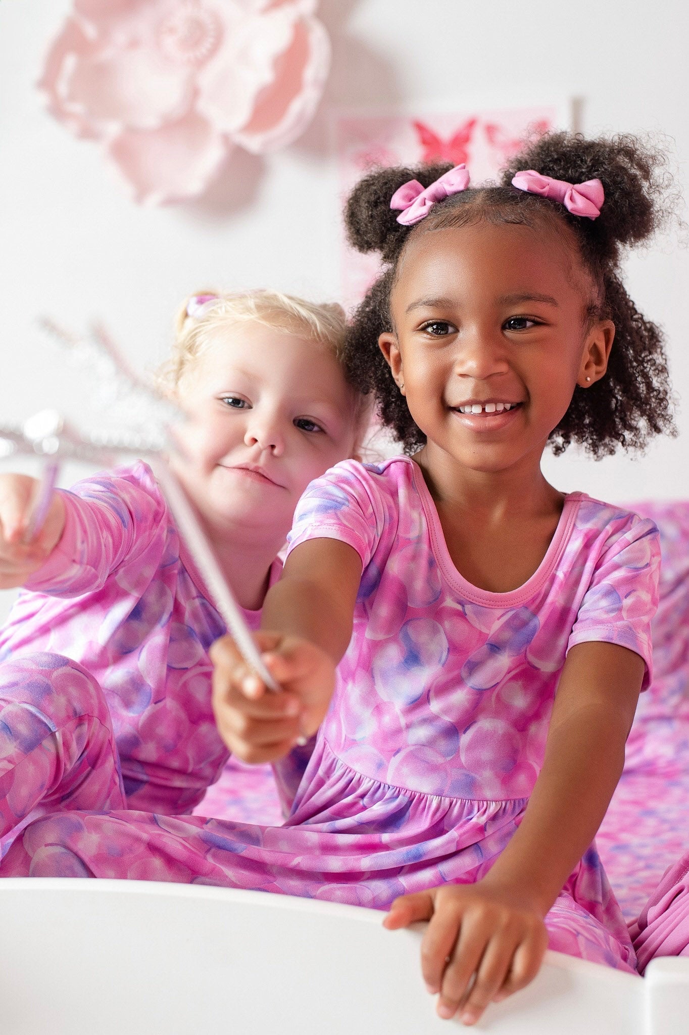 Wicked Cute | Bubbles | Bamboo Ruffle Twirl Dress & Shorts
