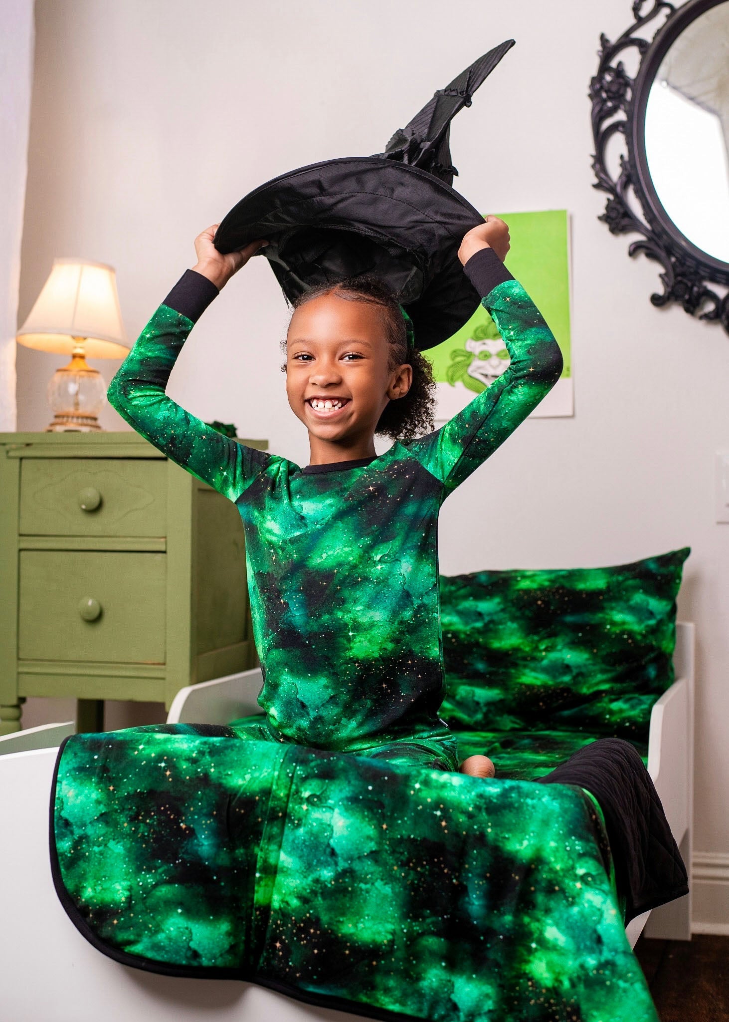Wicked Cute | Green Galaxy Elixir | Bamboo Two-piece Pajamas