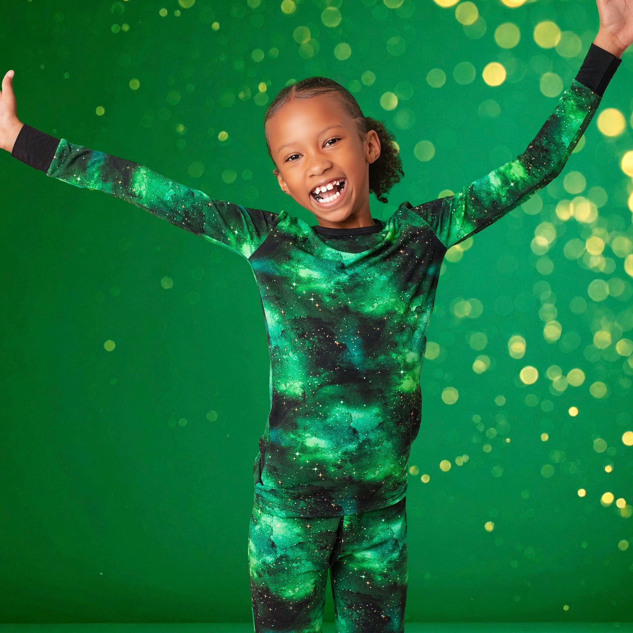 Wicked Cute | Green Galaxy Elixir | Bamboo Two-piece Pajamas