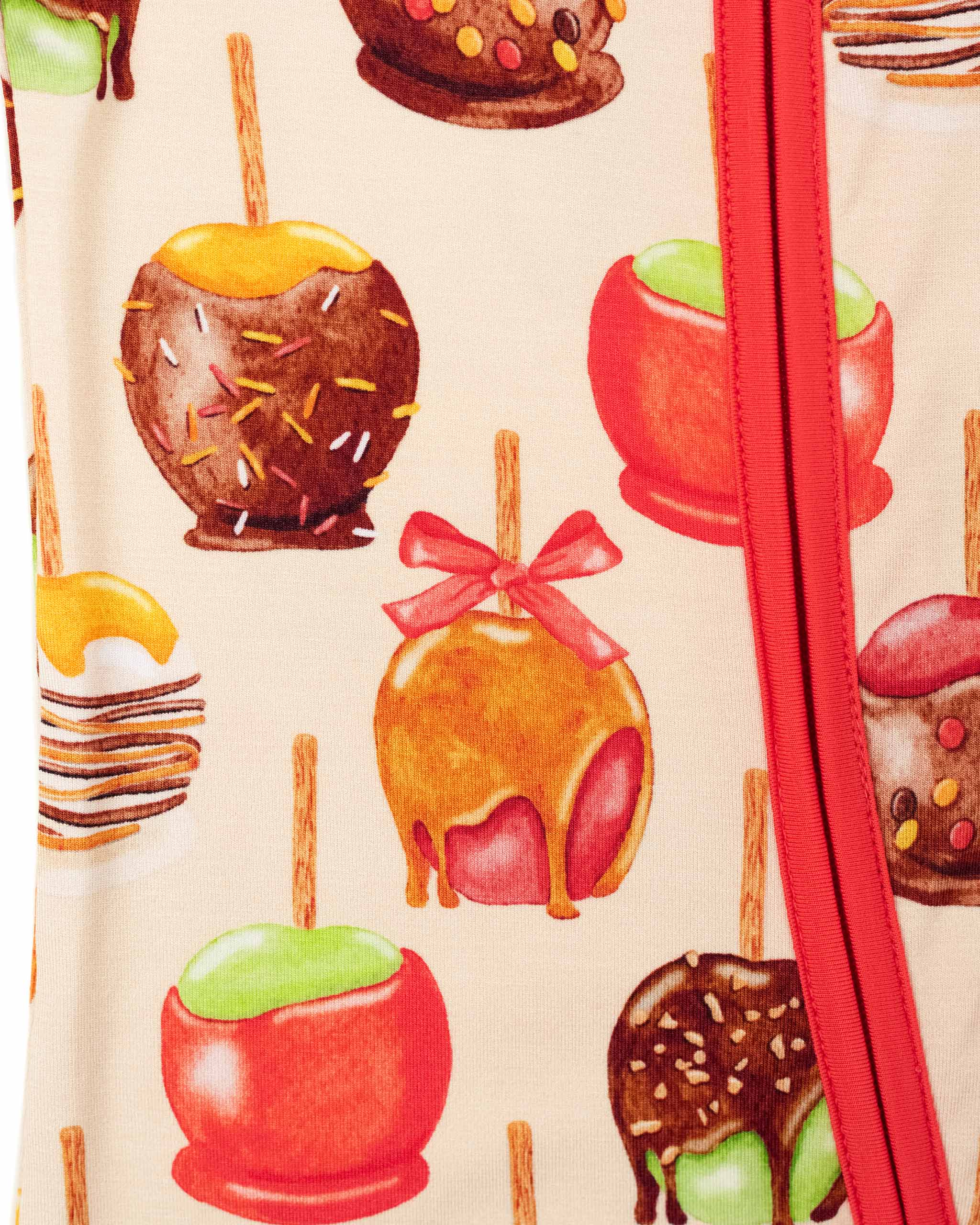 Candy Apples | Convertible Bamboo Zipper Baby Pajamas