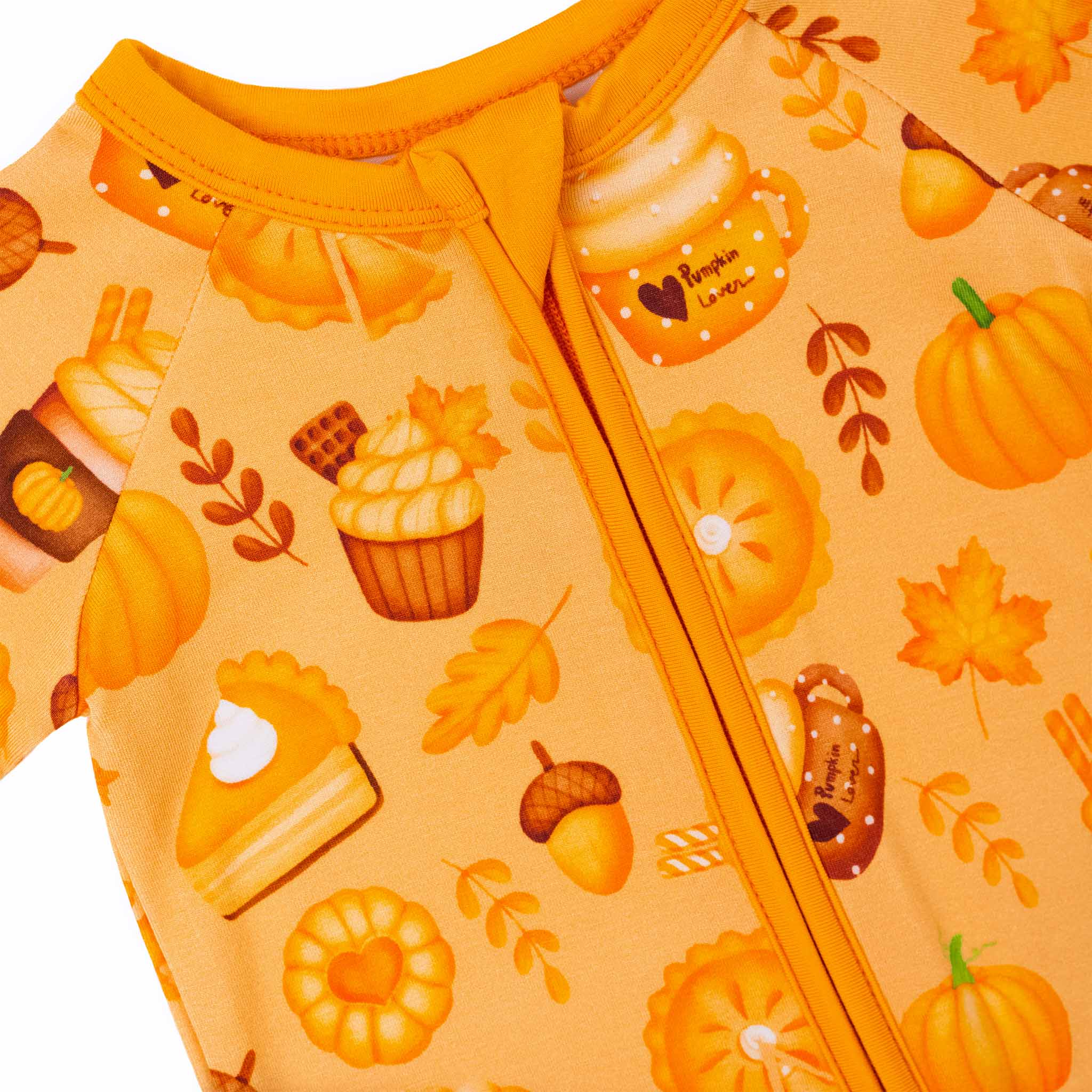 Pumpkin Lover | Convertible Bamboo Zipper Baby Pajamas