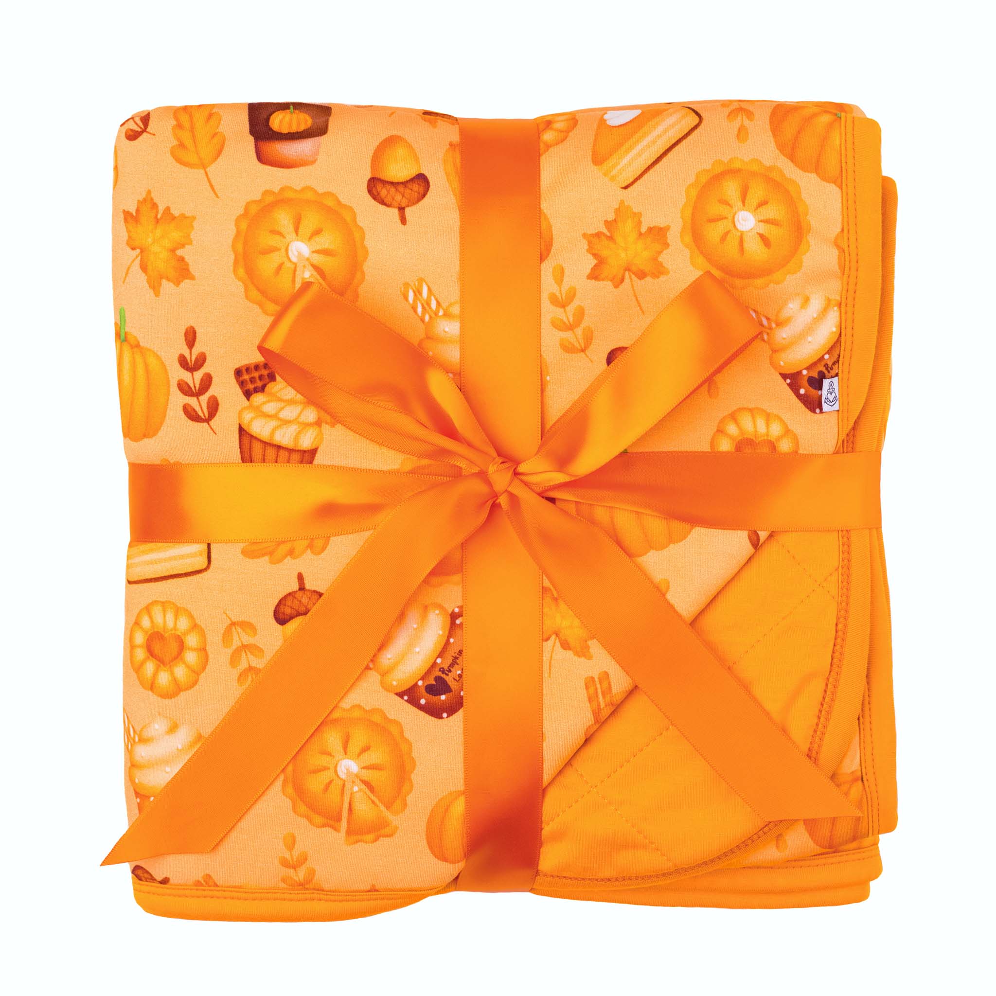 Pumpkin Lover | Mini Quilted Bamboo Baby Blanket
