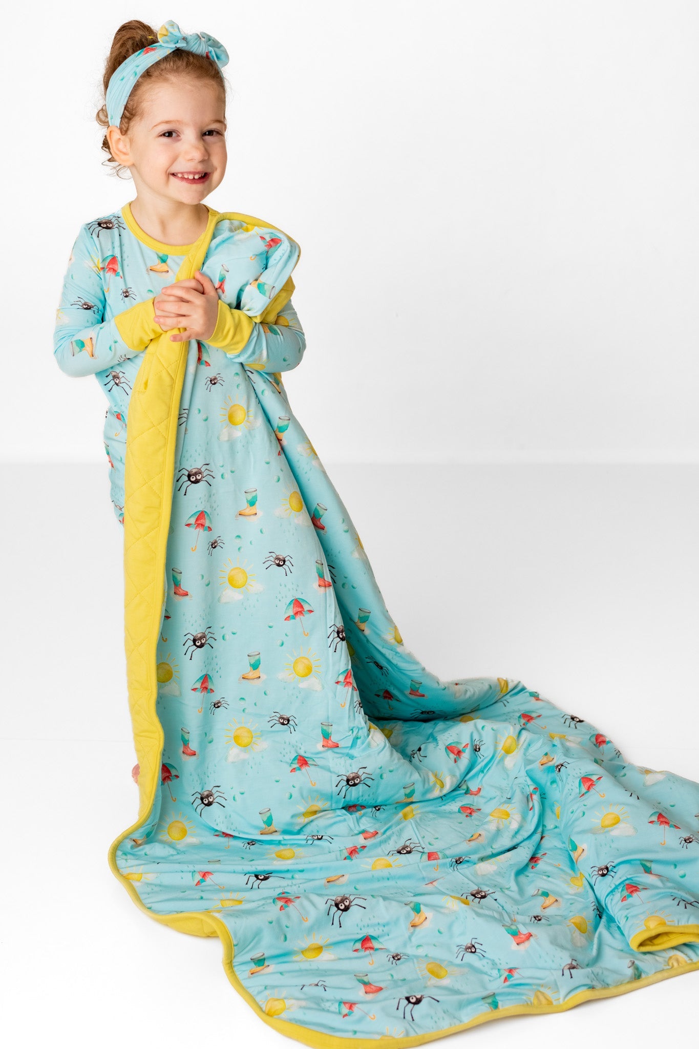 Spring Showers | Quilted Bamboo Toddler Blanket