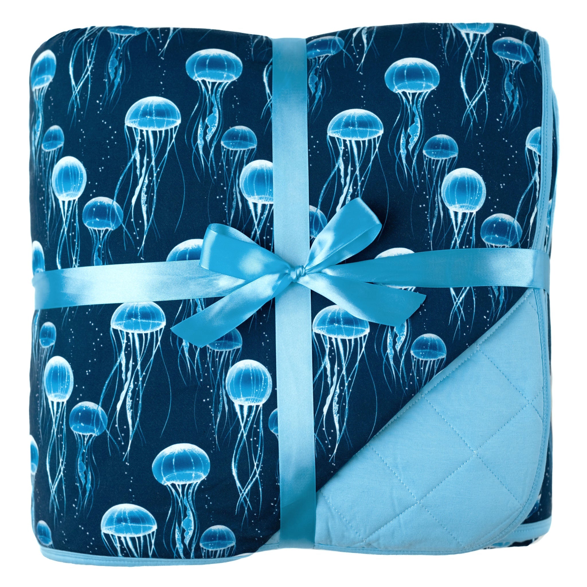 Blue Jellies | Quilted Bamboo Adult Blanket