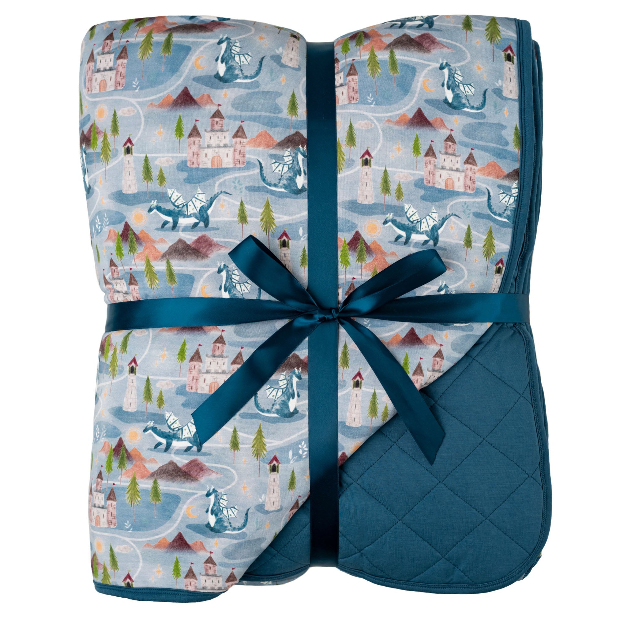 Castles & Dragons | Quilted Bamboo Adult Blanket