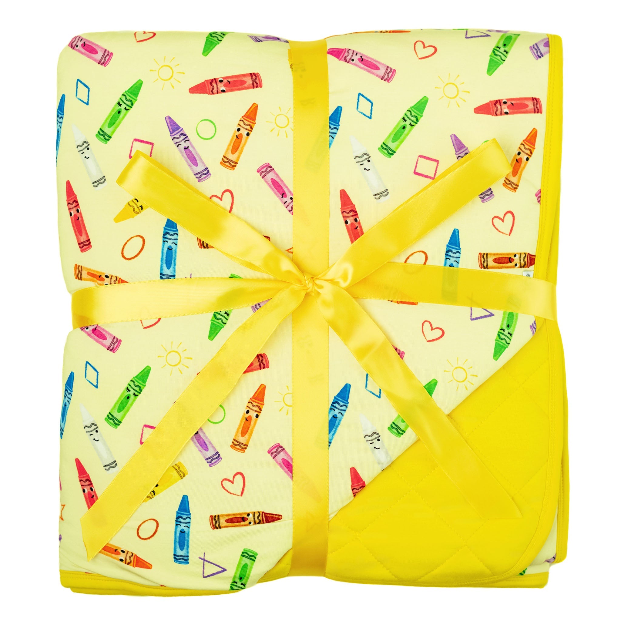 Crayon Crew | Quilted Bamboo Toddler Blanket