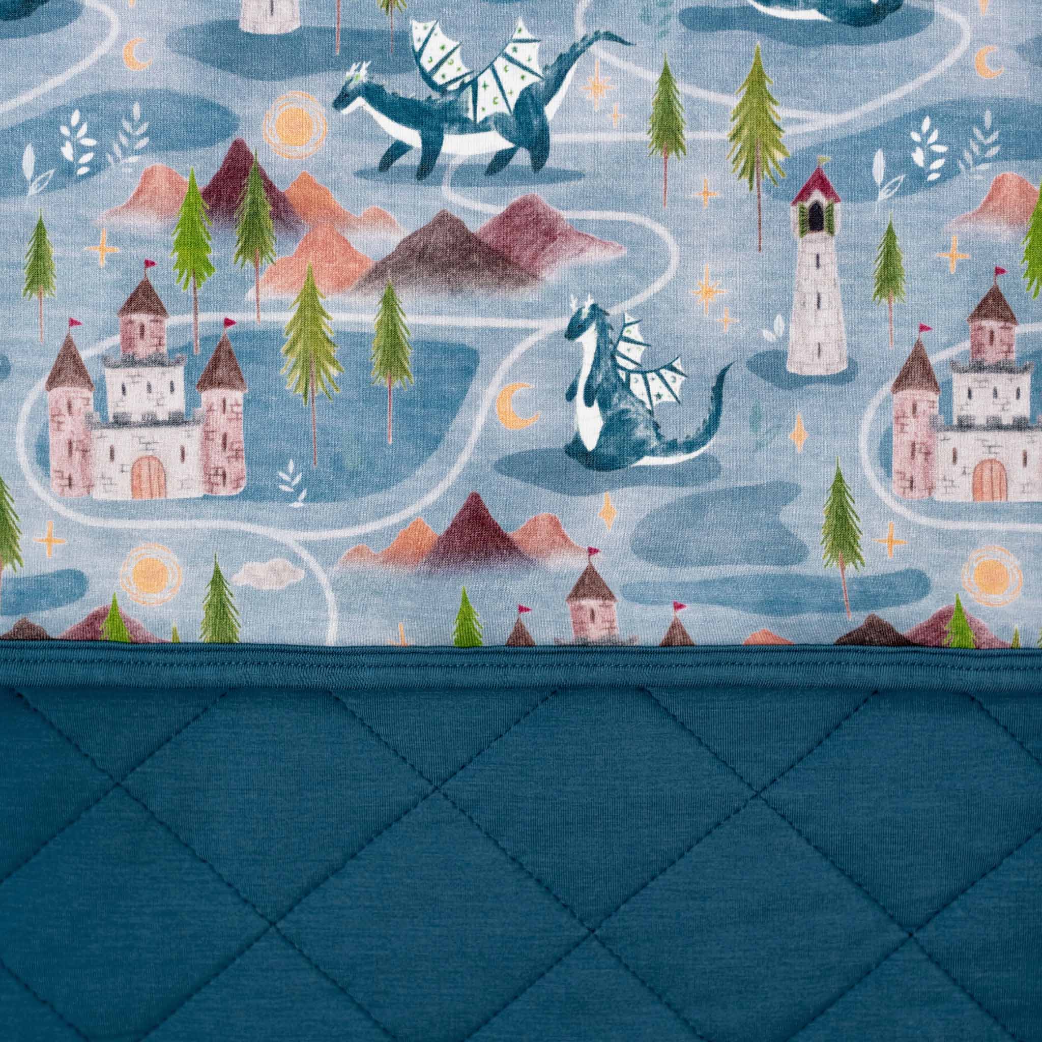 Castles & Dragons | Quilted Bamboo Adult Blanket