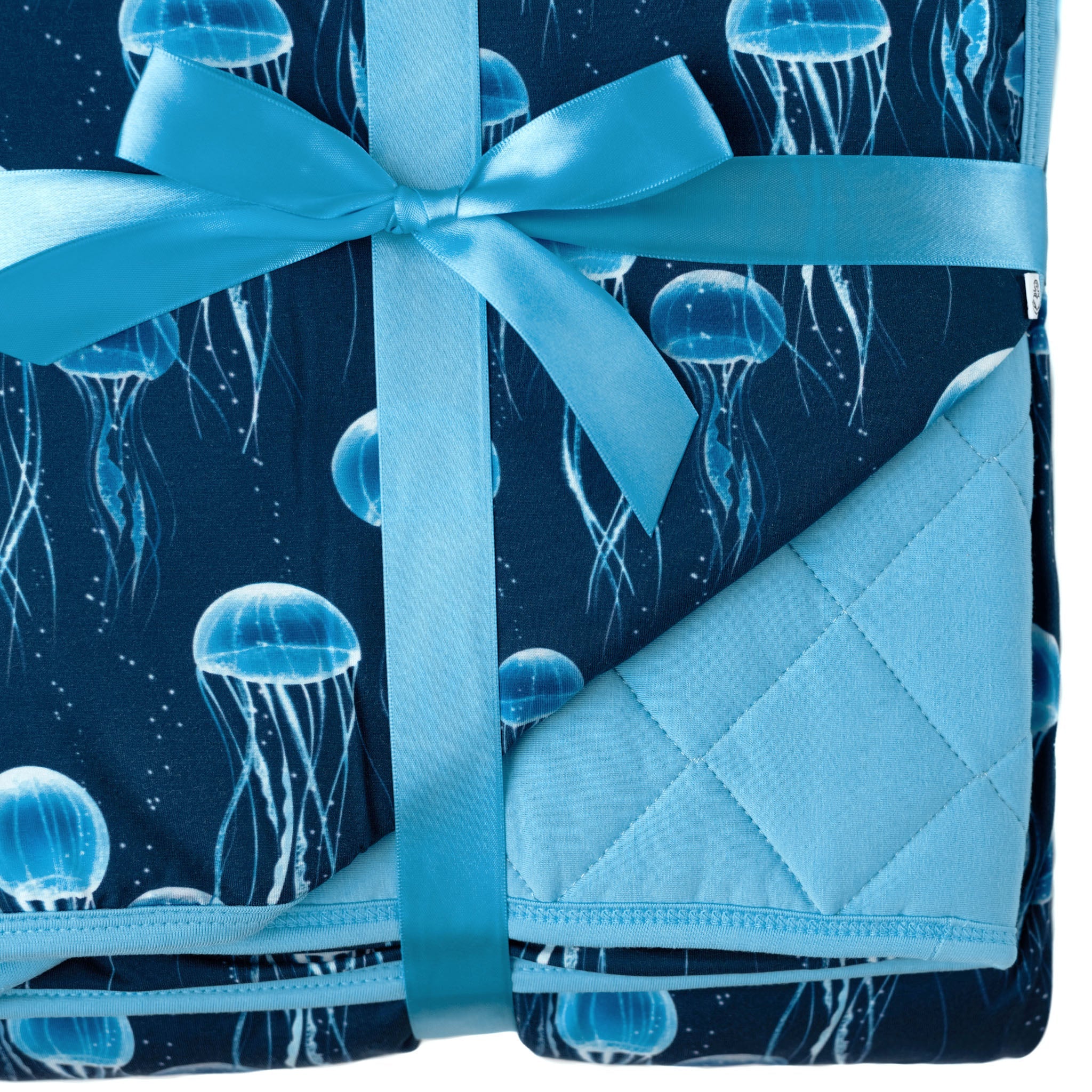 Blue Jellies | Quilted Bamboo Toddler Blanket