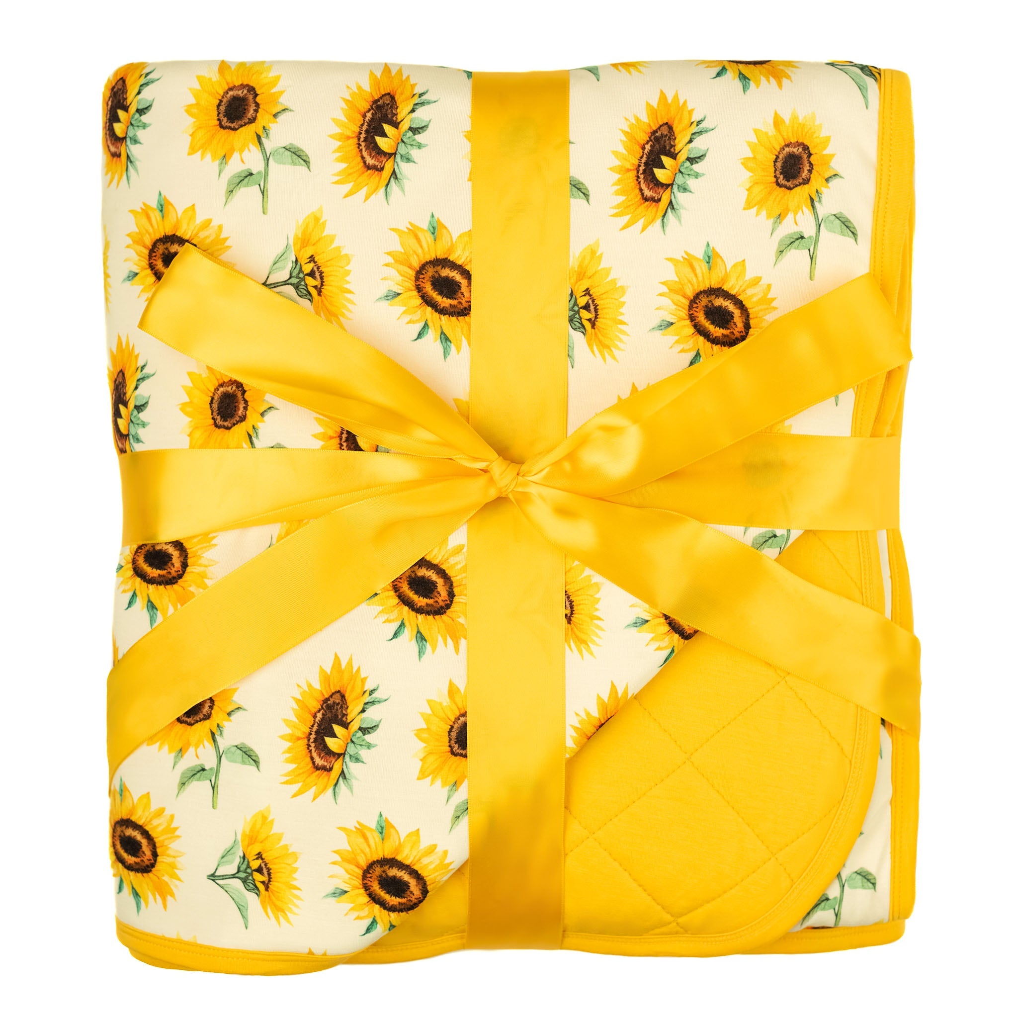 Sunflowers | Quilted Bamboo Toddler Blanket
