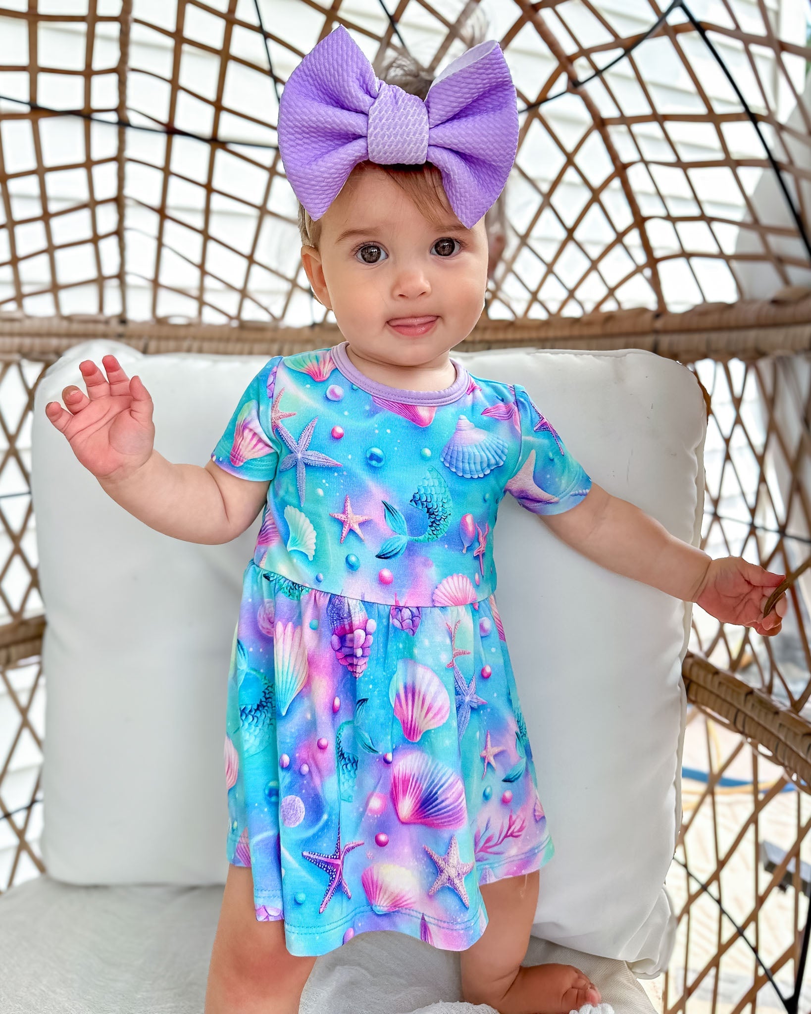 Pale Lavender | Toddler Girl Nylon Bow