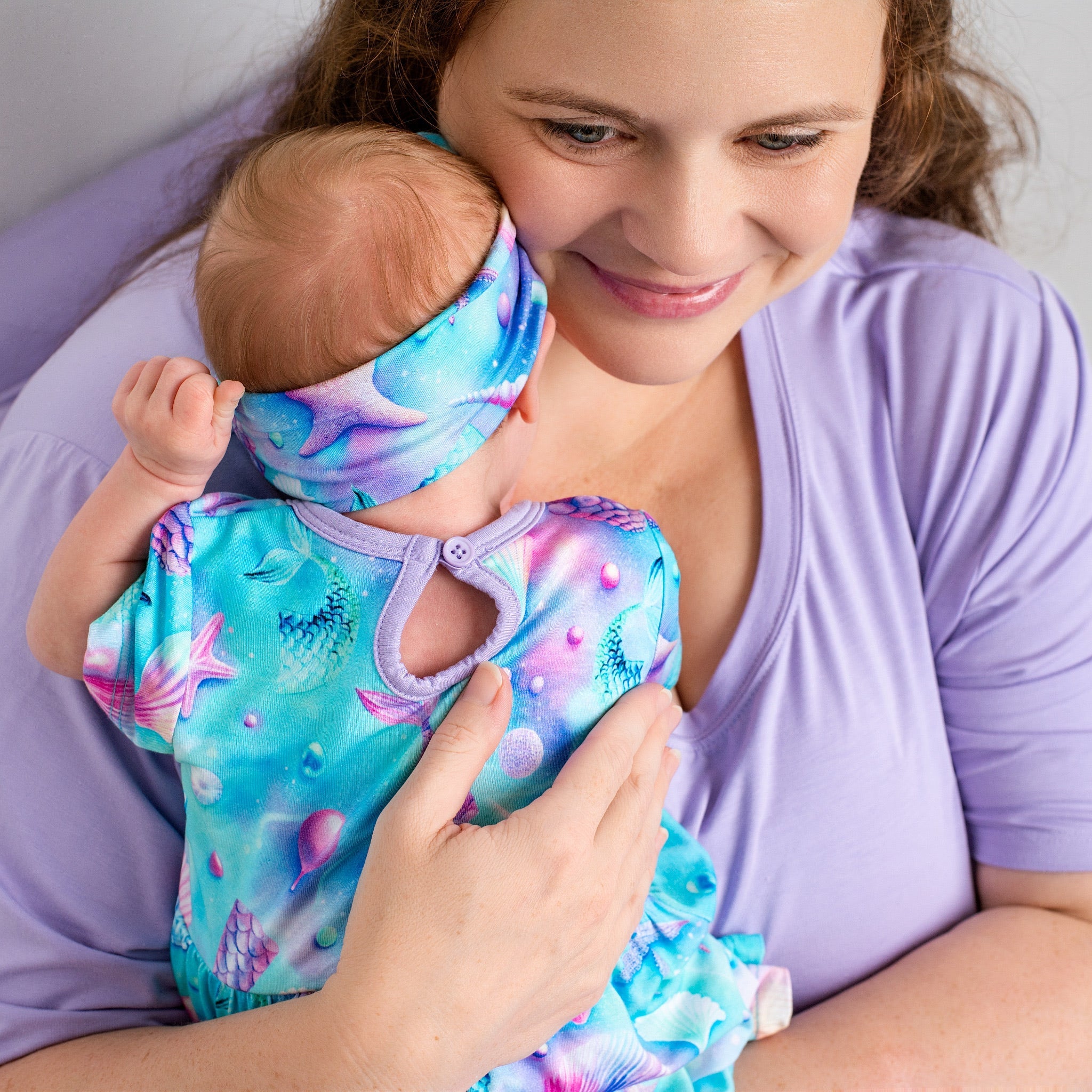 Magical Mermaid Shells | Baby & Toddler Bamboo Bodysuit Dress