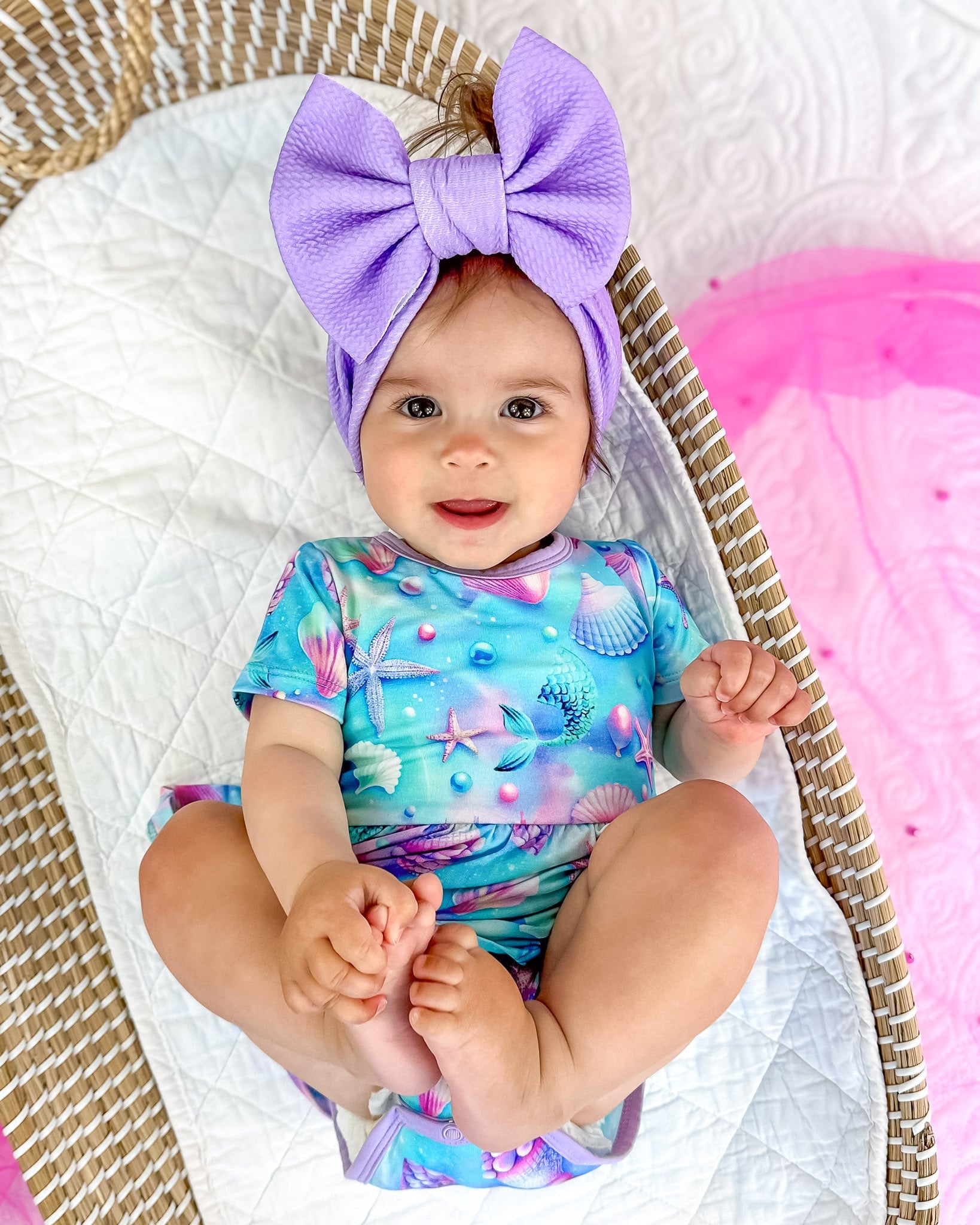 Magical Mermaid Shells | Baby & Toddler Bamboo Bodysuit Dress