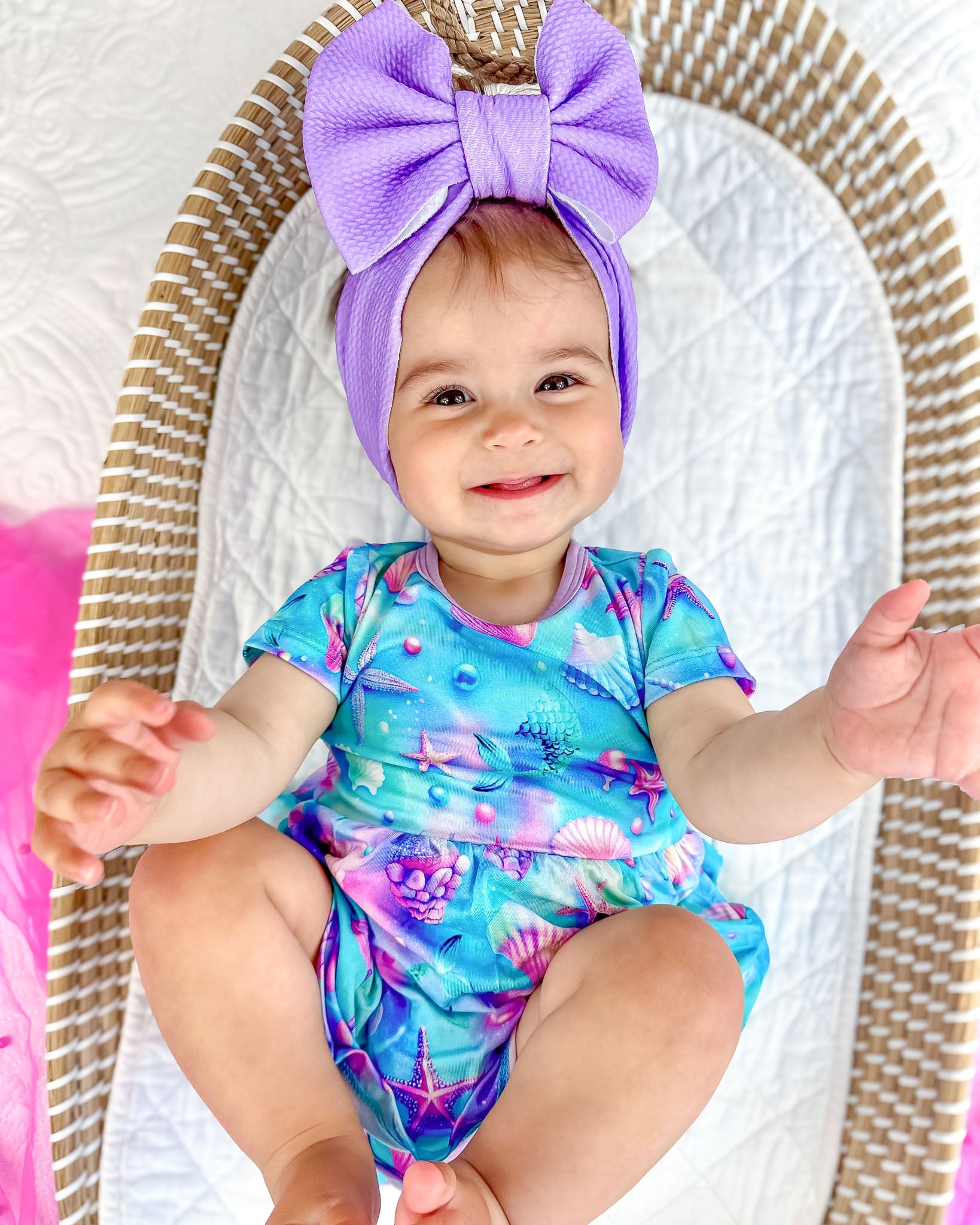 Magical Mermaid Shells | Baby & Toddler Bamboo Bodysuit Dress