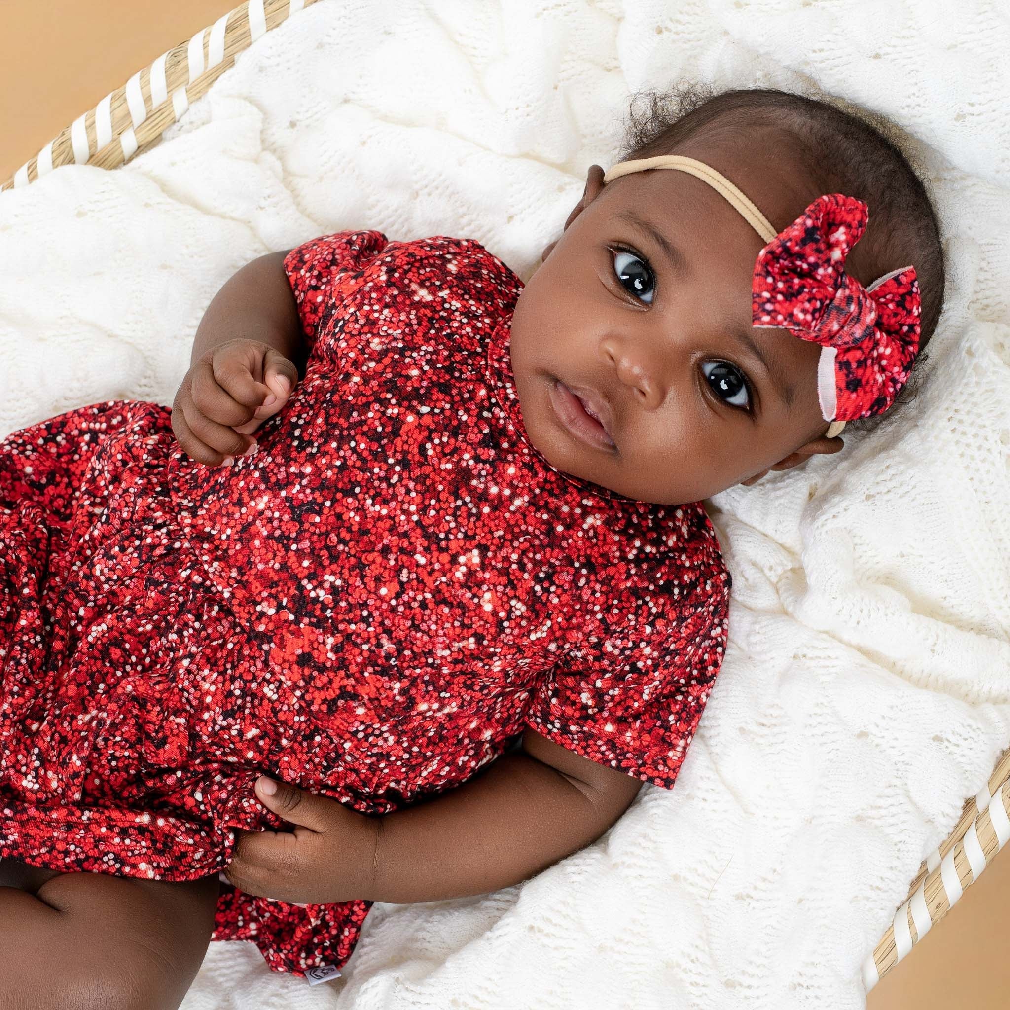 Ruby Shimmer | Baby Girl Nylon Bow