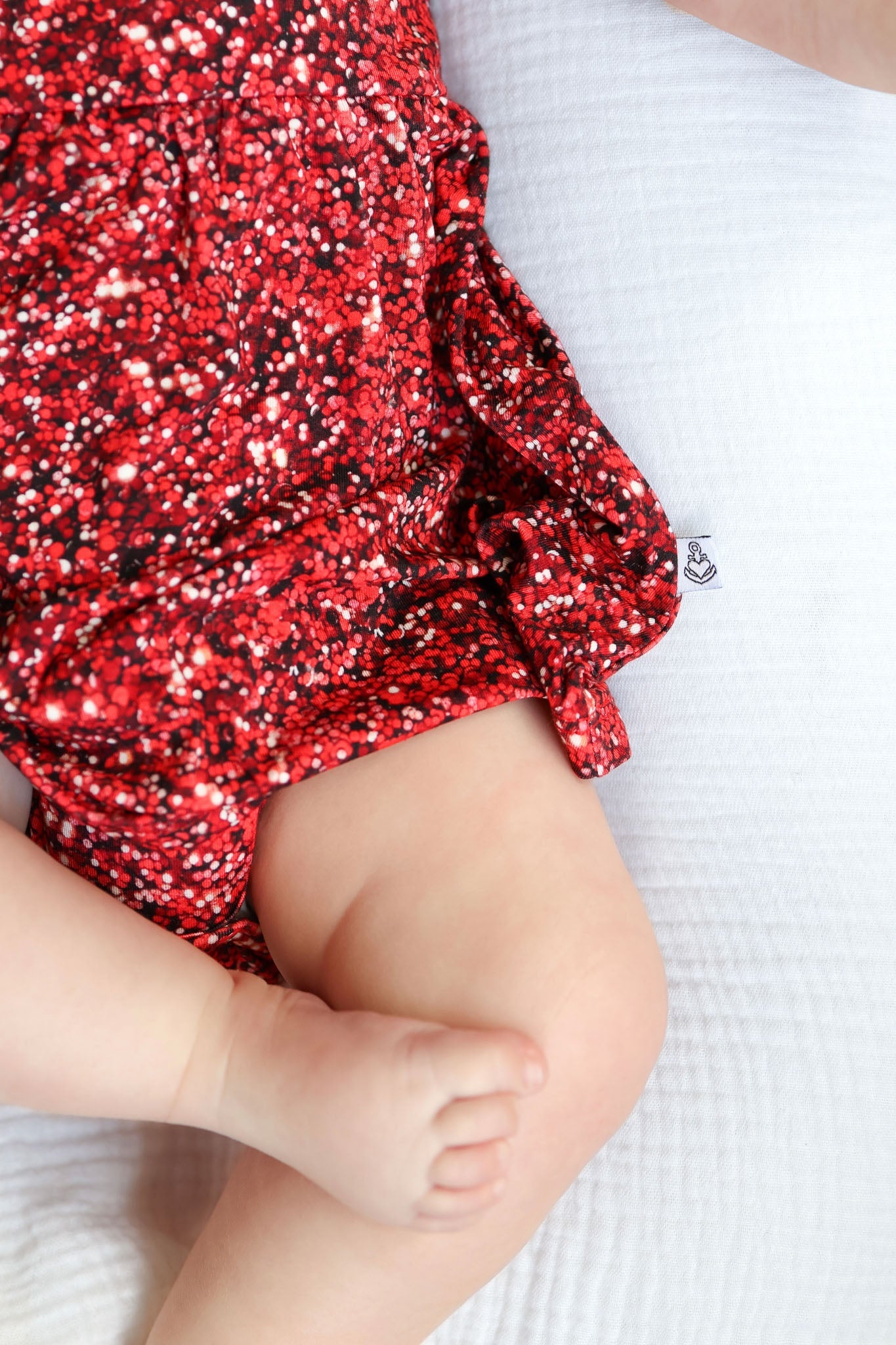 Ruby Shimmer | Baby & Toddler Bamboo Bodysuit Dress