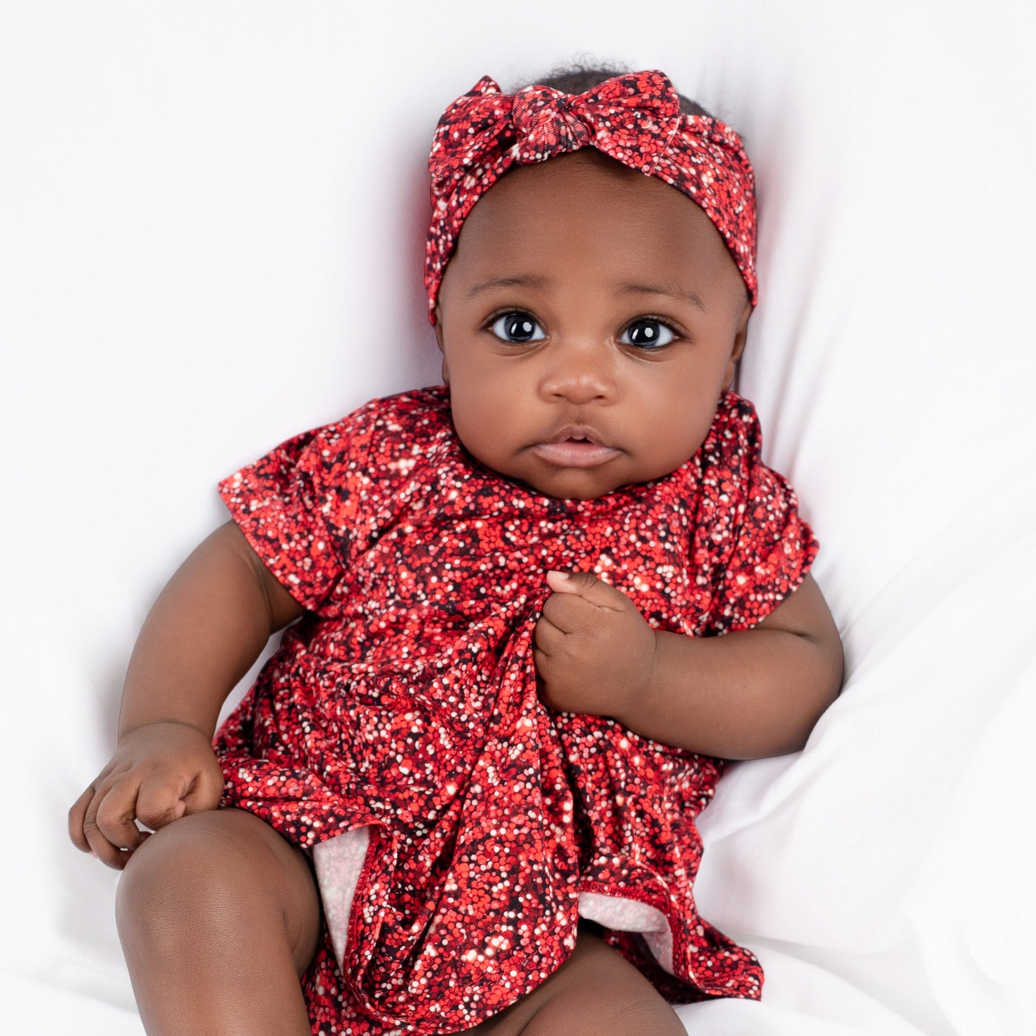 Ruby Shimmer | Baby & Toddler Bamboo Bodysuit Dress