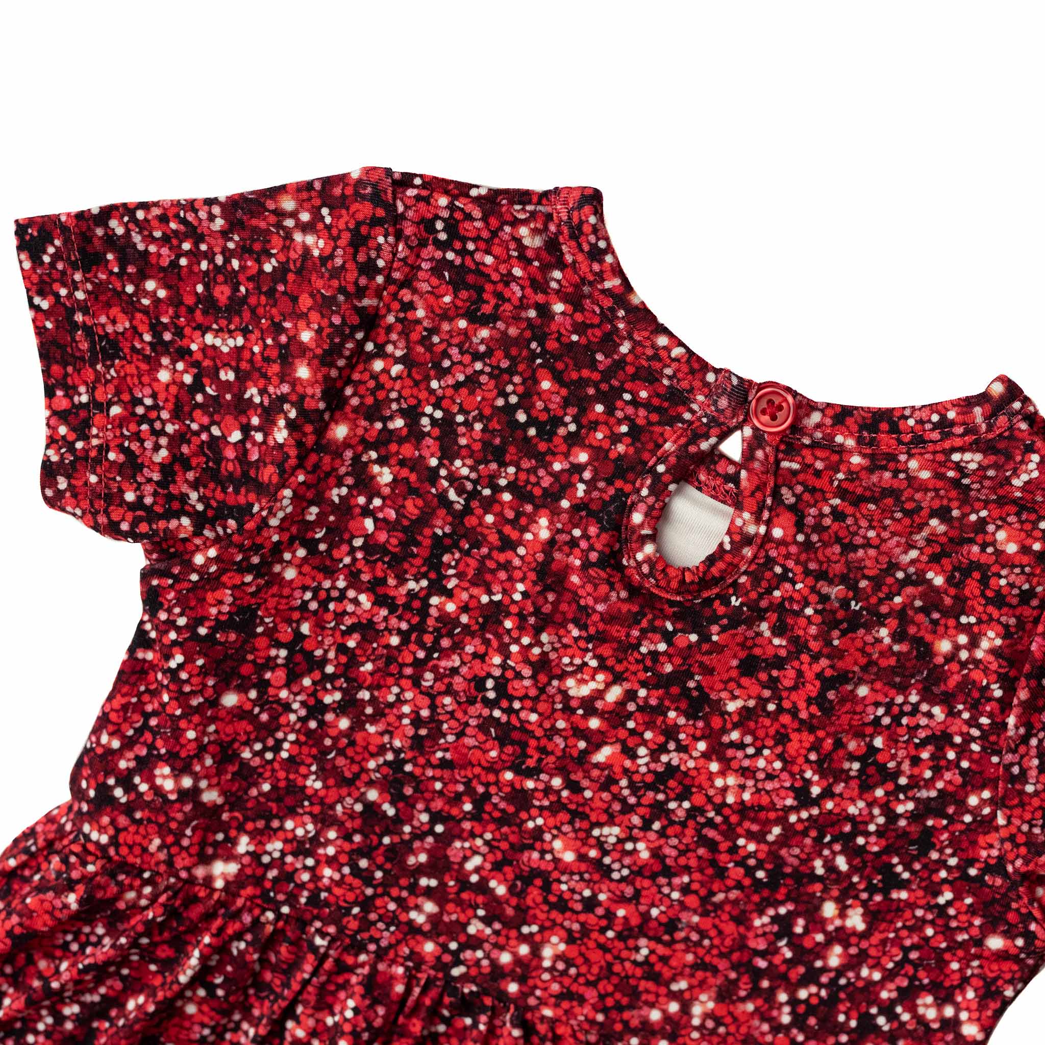 Ruby Shimmer | Baby & Toddler Bamboo Bodysuit Dress