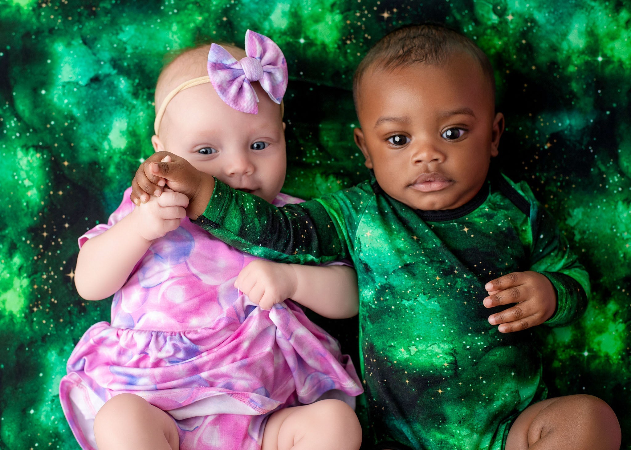 Wicked Cute | Green Galaxy Elixir | Bamboo Full Fitted Sheet