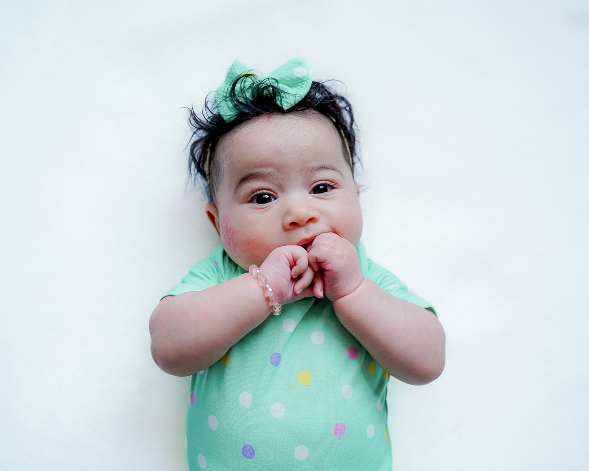 Pastel Dots | Baby Girl Nylon Bow