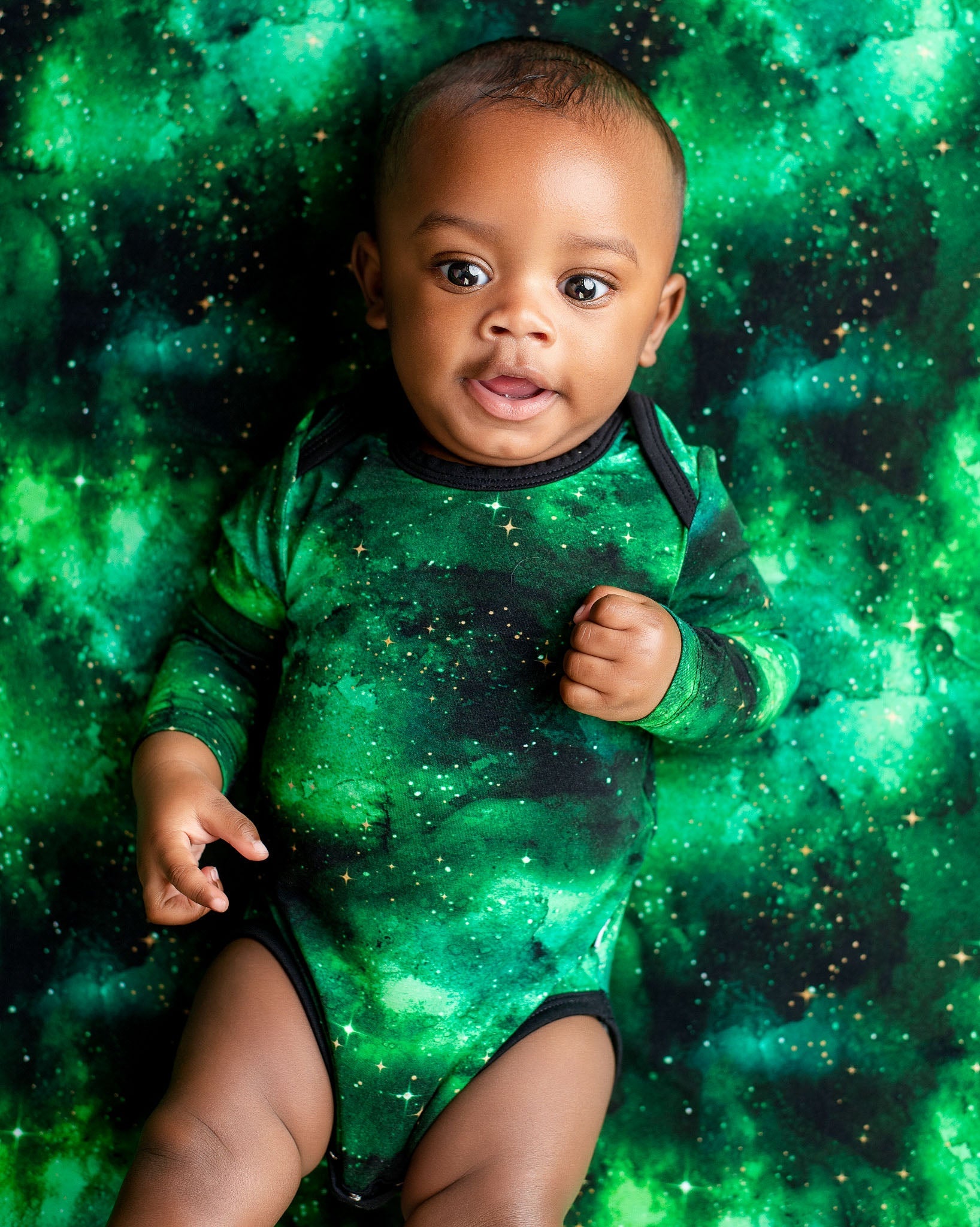 Wicked Cute | Green Galaxy Elixir | Bamboo Baby Onesie
