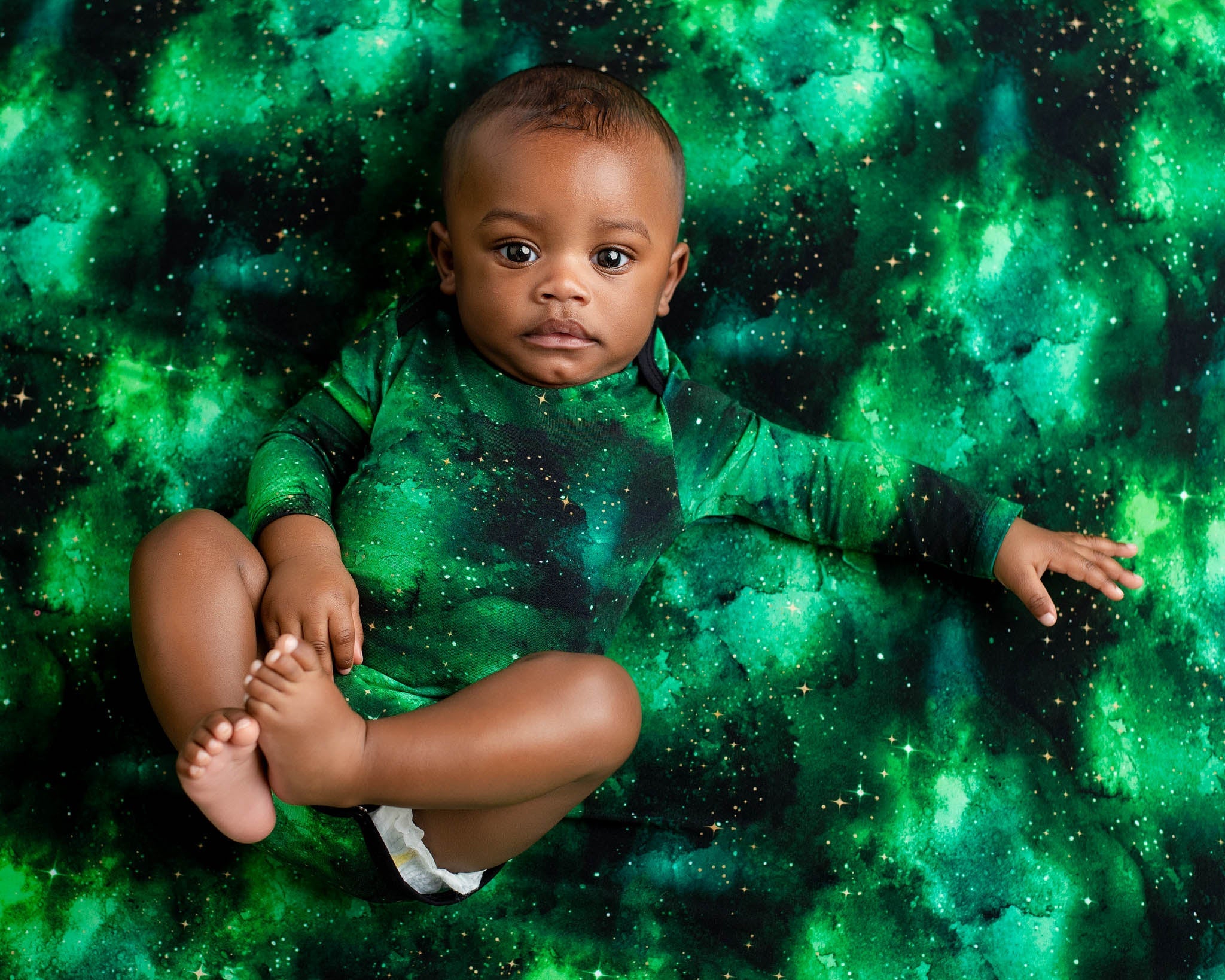 Wicked Cute | Green Galaxy Elixir | Bamboo Baby Onesie