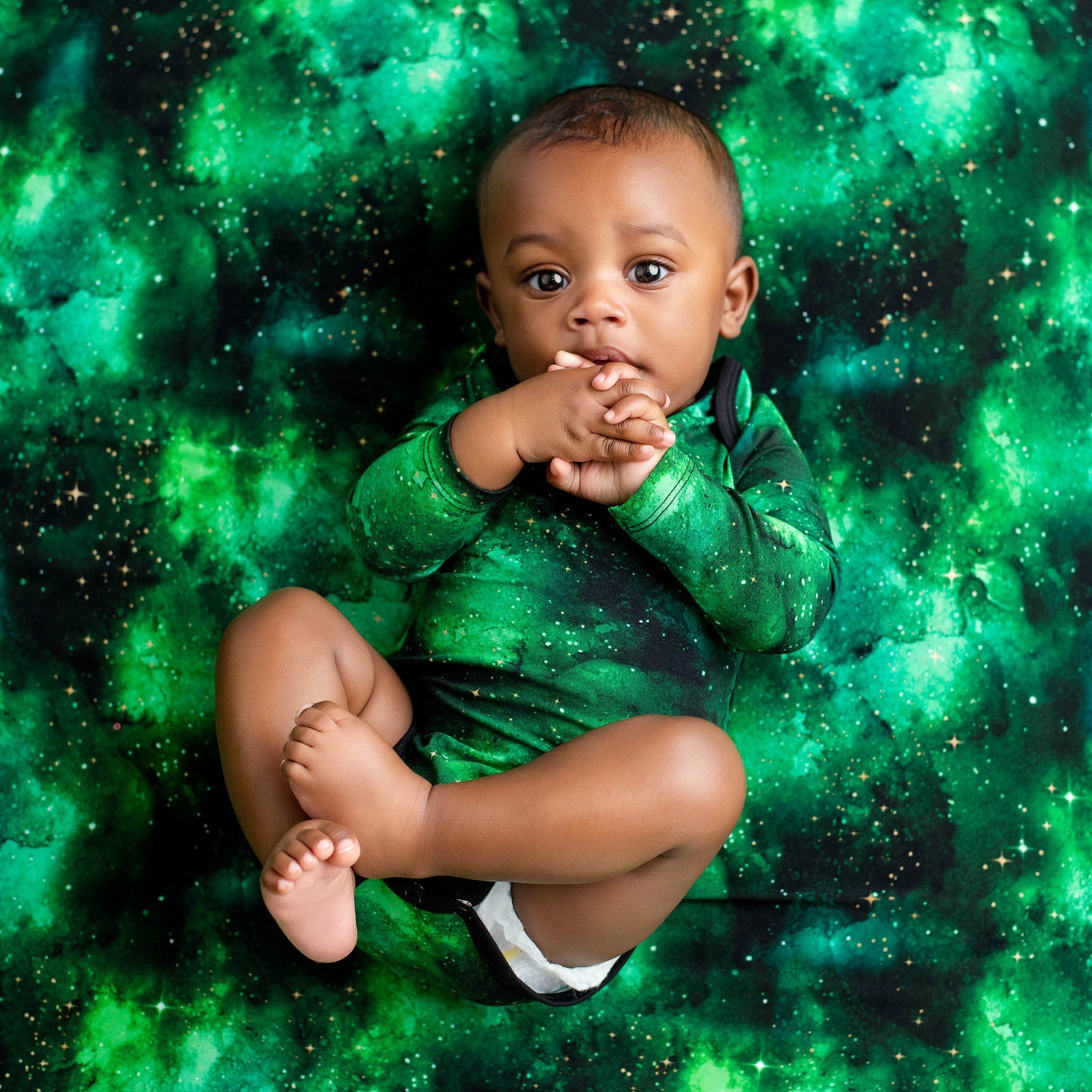 Wicked Cute | Green Galaxy Elixir | Bamboo Baby Onesie