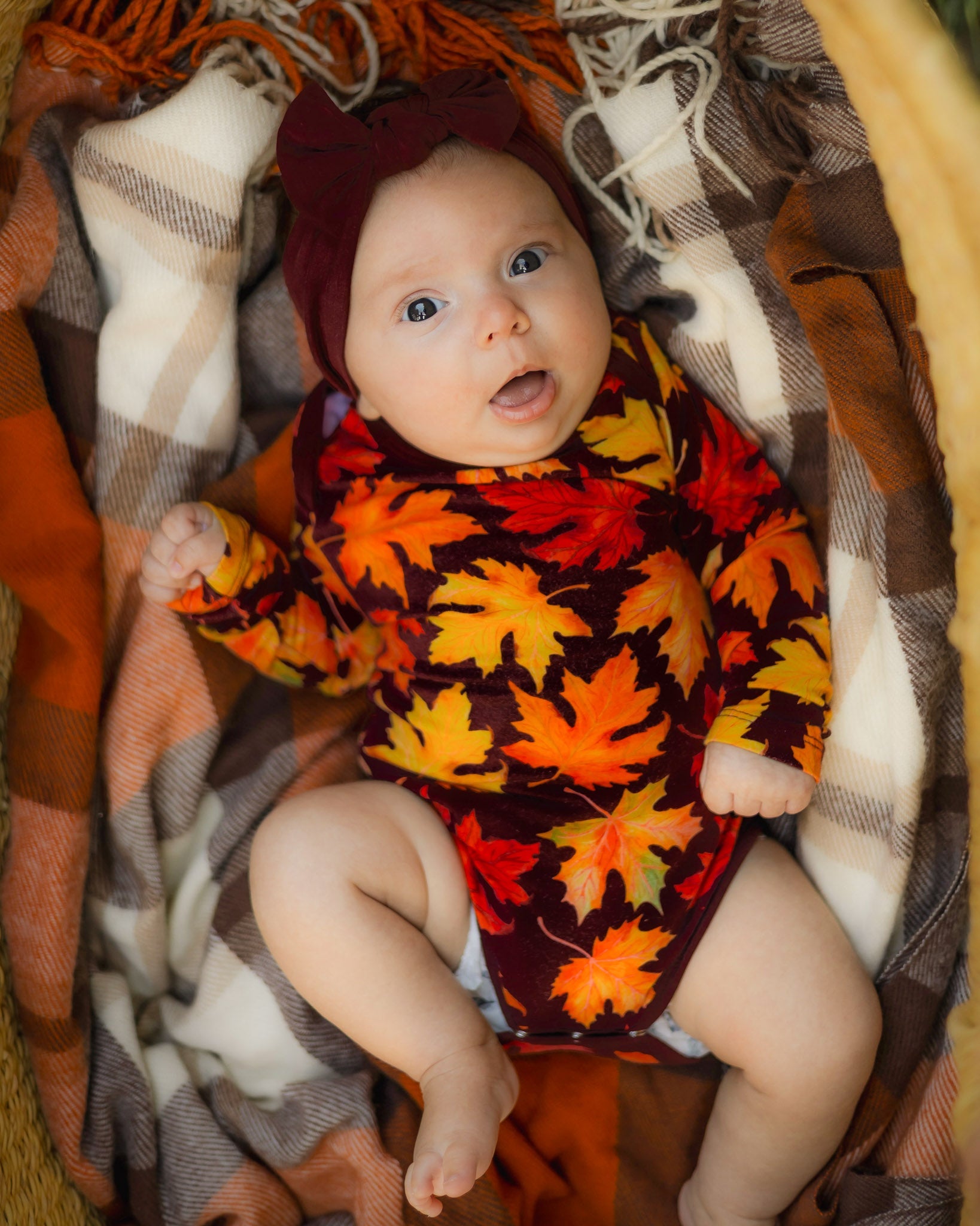 Autumn Leaves | Baby & Toddler Bamboo Bodysuit Onesie
