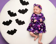 Halloween | Twilight Bats | Baby & Toddler Bamboo Bodysuit Dress