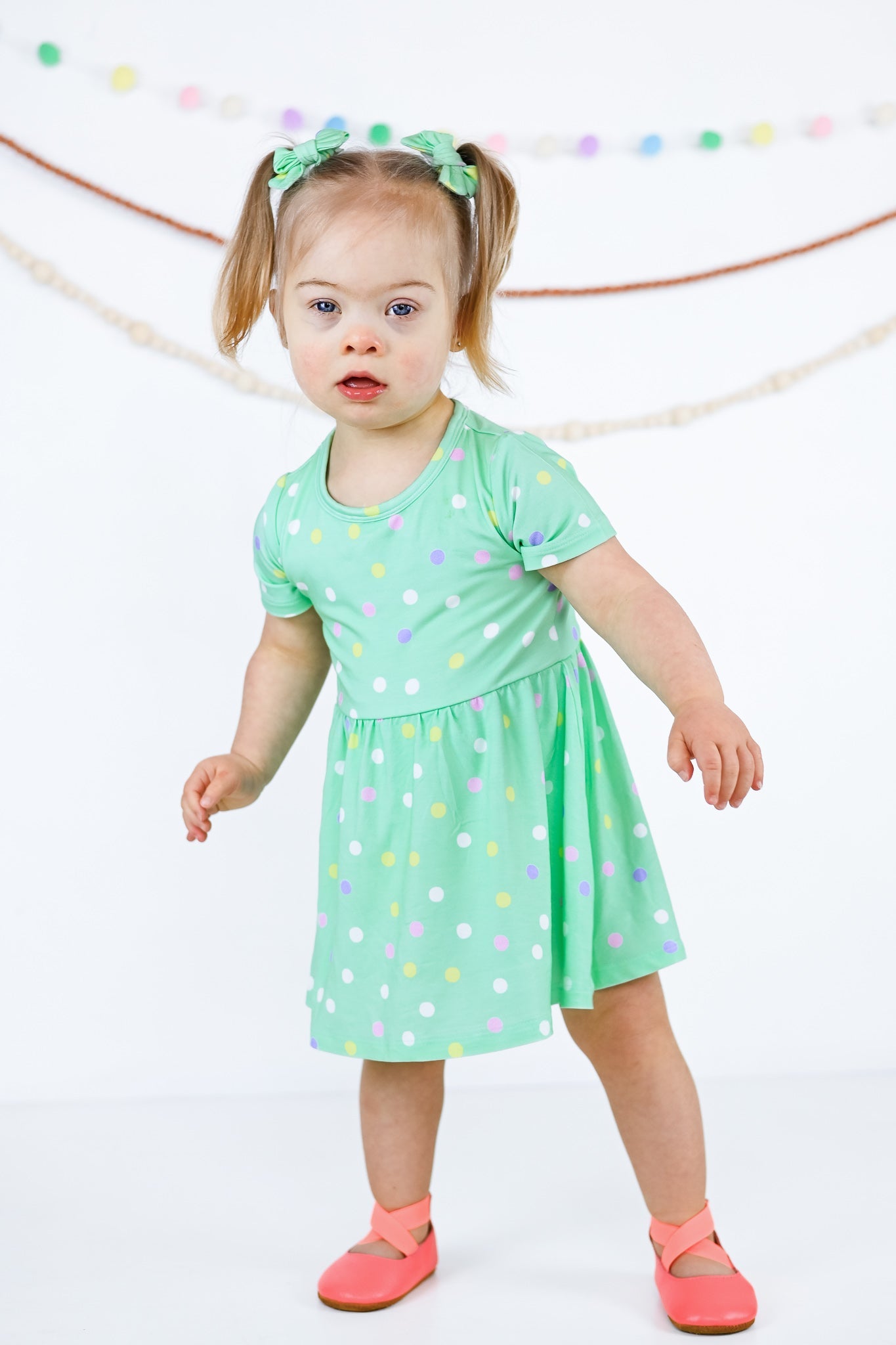 Pastel Dots | Baby & Toddler Bamboo Bodysuit Dress