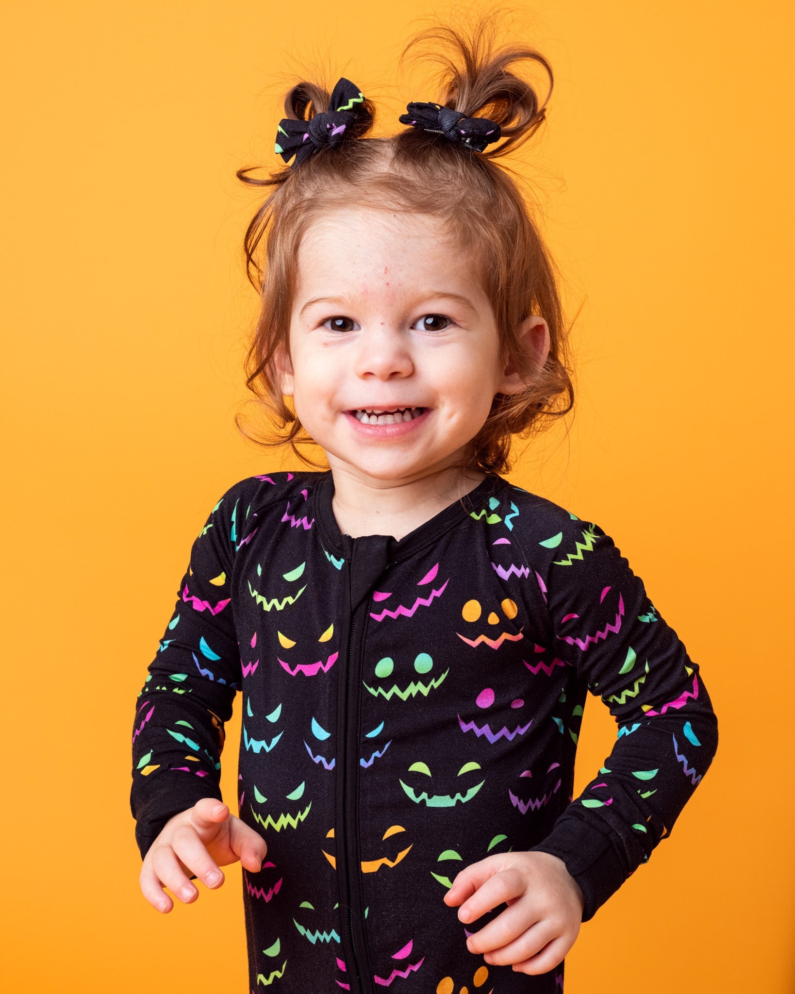 Halloween Night | Baby Bamboo Clip On Bow Set *new Style*