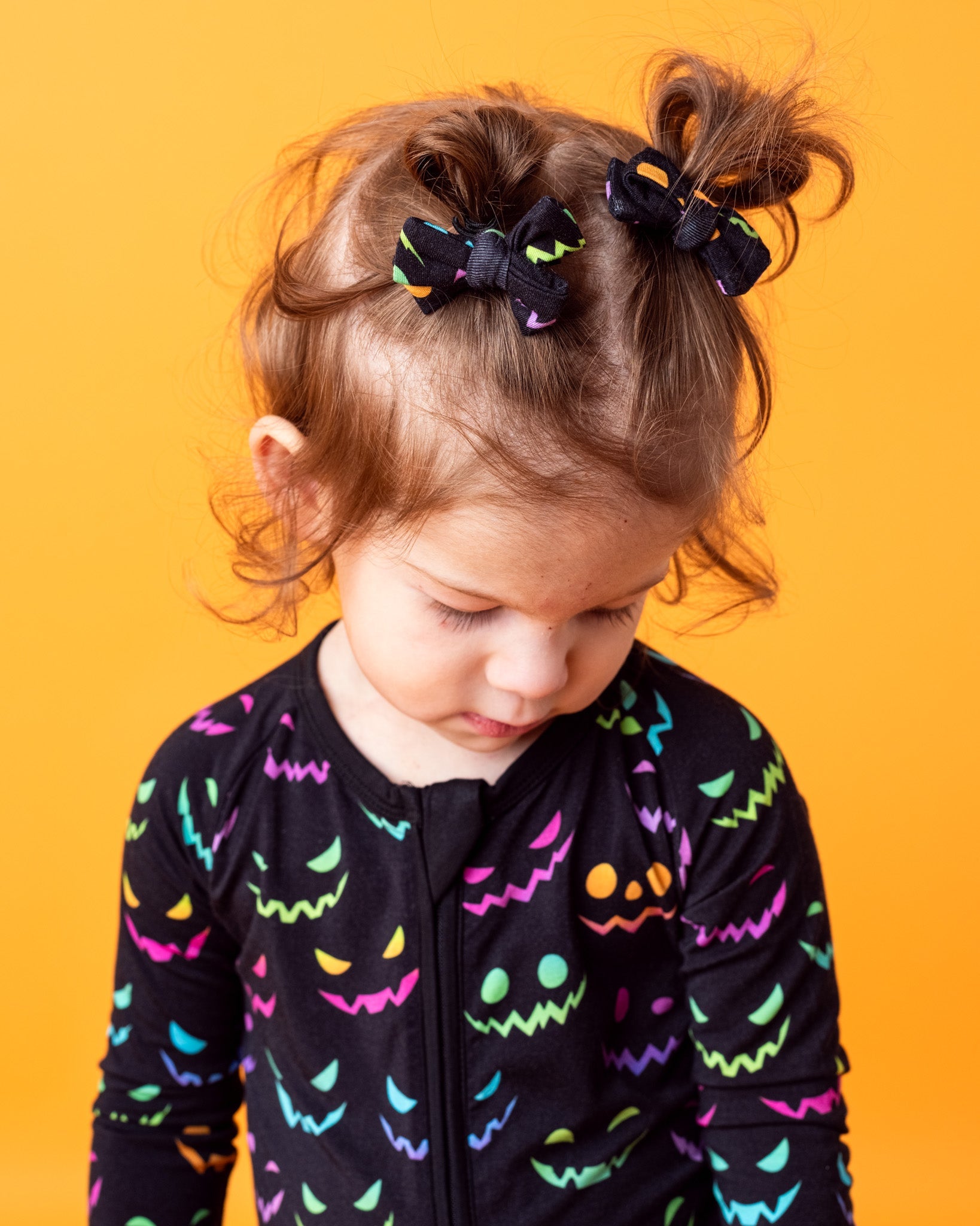 Halloween Night | Baby Bamboo Clip On Bow Set *new Style*