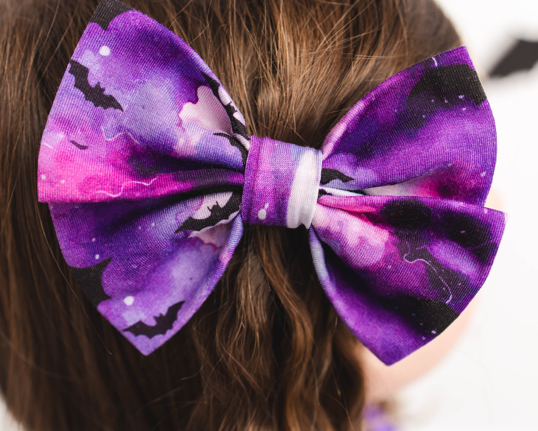 Halloween | Twilight Bats | Bamboo Big Clip On Bow