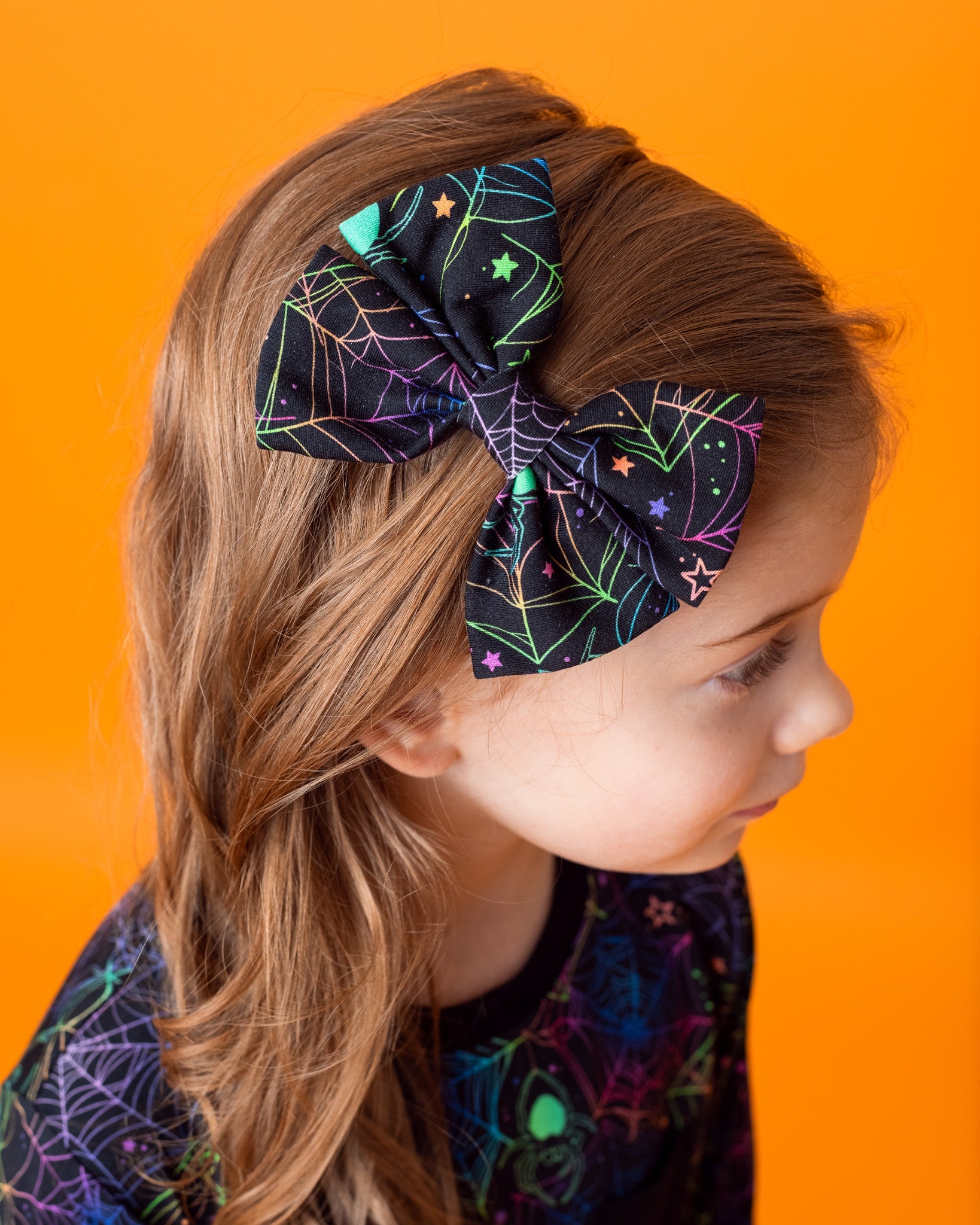 Halloween | Spooky Webs | Bamboo Big Clip On Bow