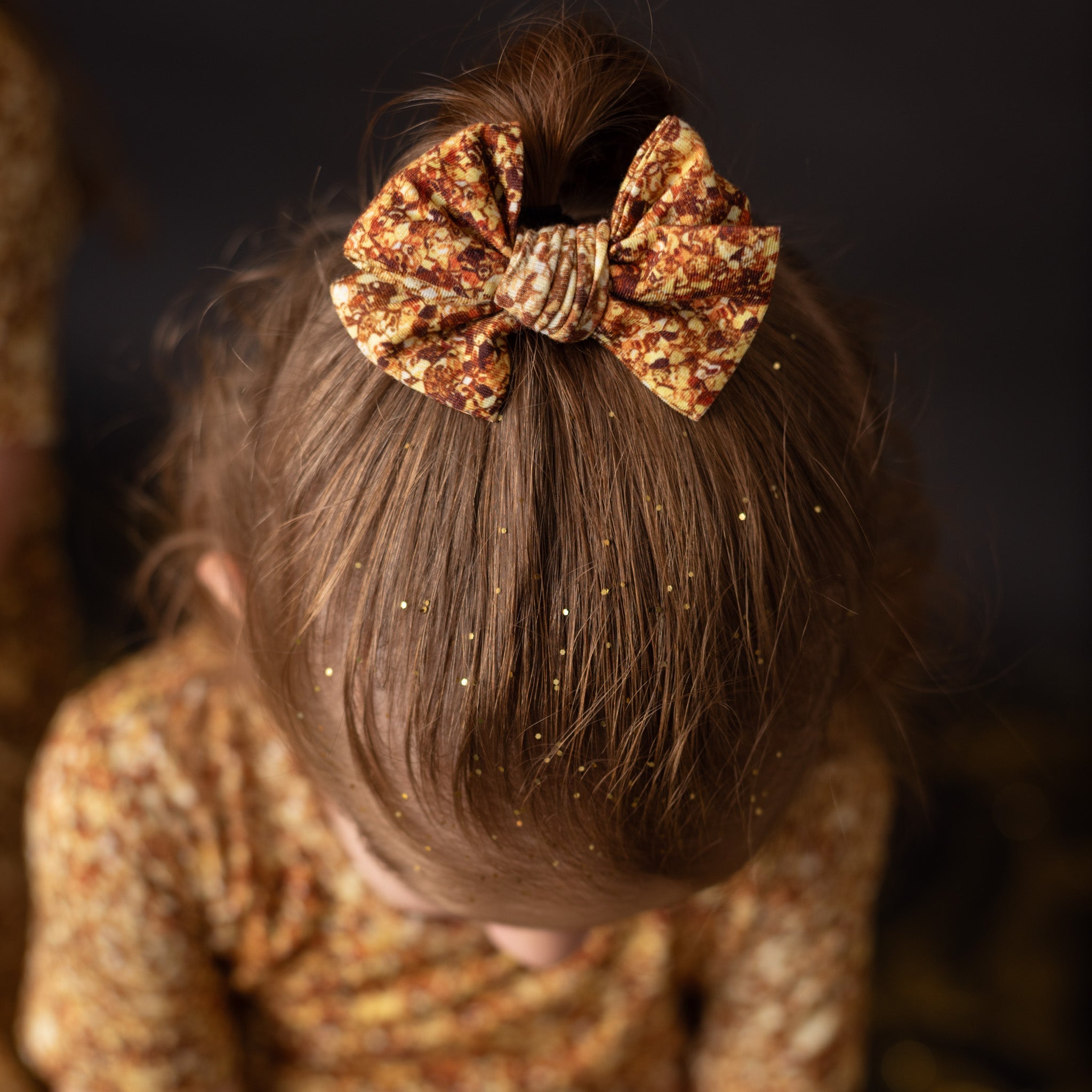 Gold Shimmer | Toddler Bamboo Clip On Bow