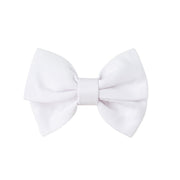 White | Bamboo Big Clip On Bow