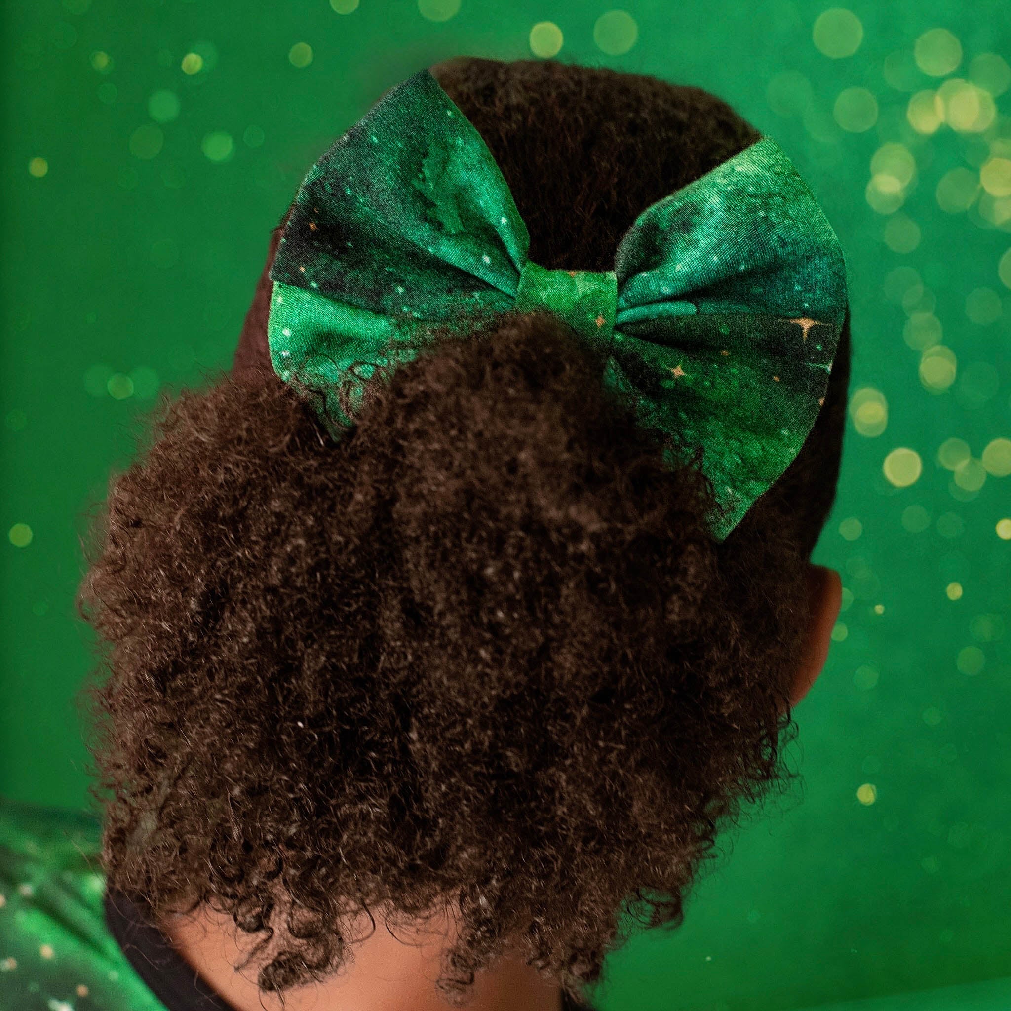 Wicked Cute | Green Galaxy Elixir | Large Clip Bow