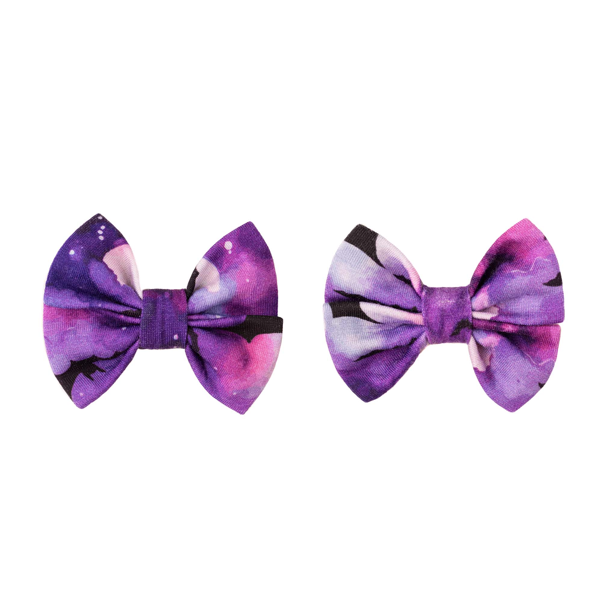 Halloween | Twilight Bats | Bamboo Pigtail Clip On Bow Set