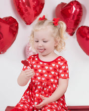 Ruby Red | Baby Bamboo Clip On Bow Set