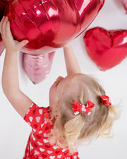 Sweet Little Hearts | Baby Bamboo Clip On Bow Set