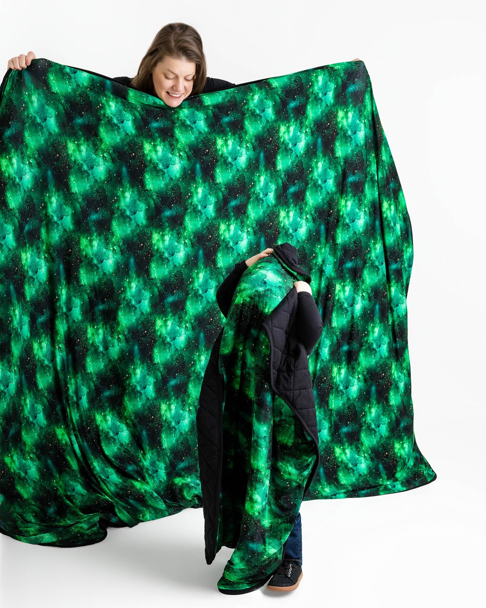 Wicked Cute | Green Galaxy Elixir | Bamboo Quilted Mini Baby Blanket