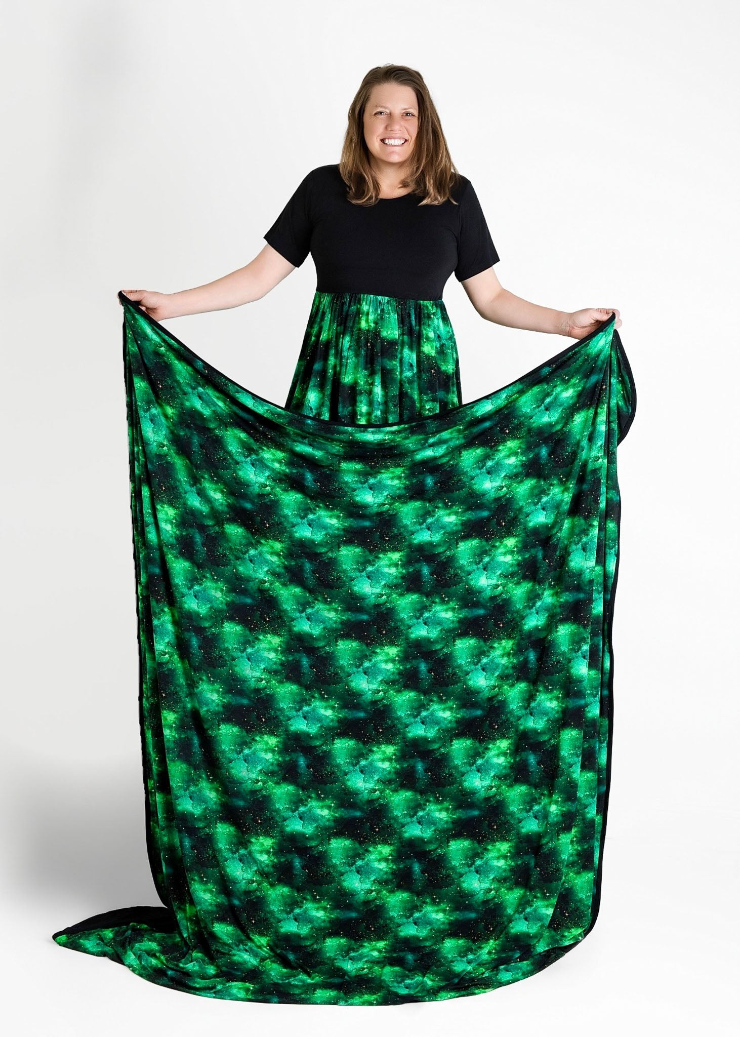 Wicked Cute | Green Galaxy Elixir | Bamboo Double Layer Adult Blanket