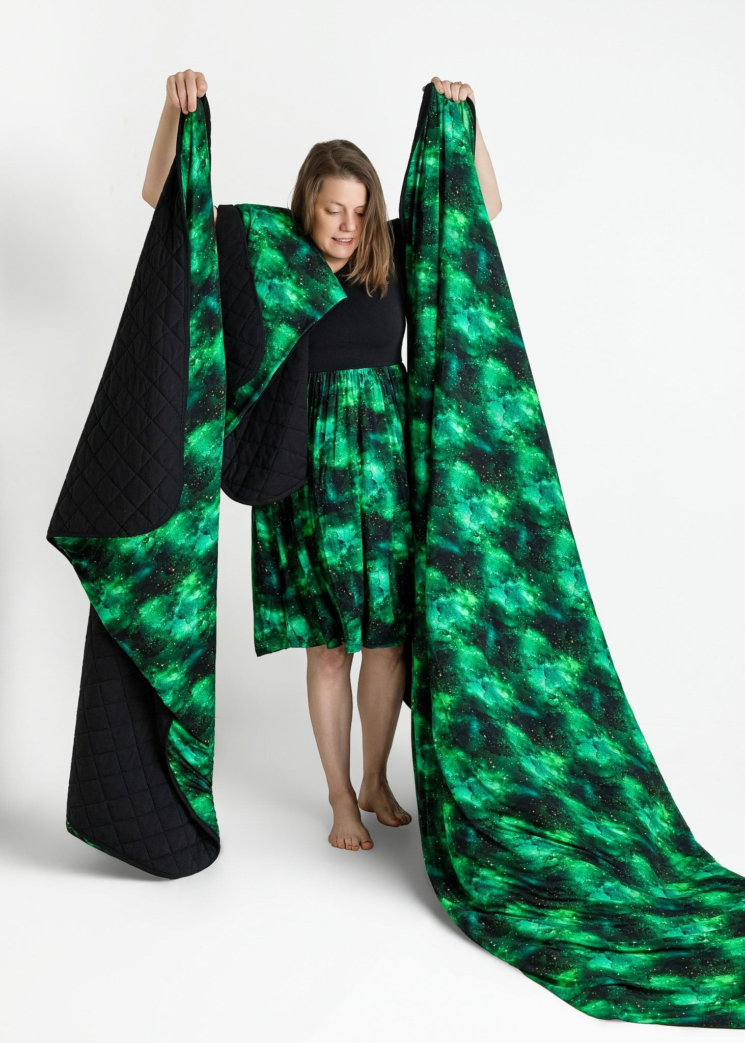 Wicked Cute | Green Galaxy Elixir | Bamboo Quilted Toddler Blanket